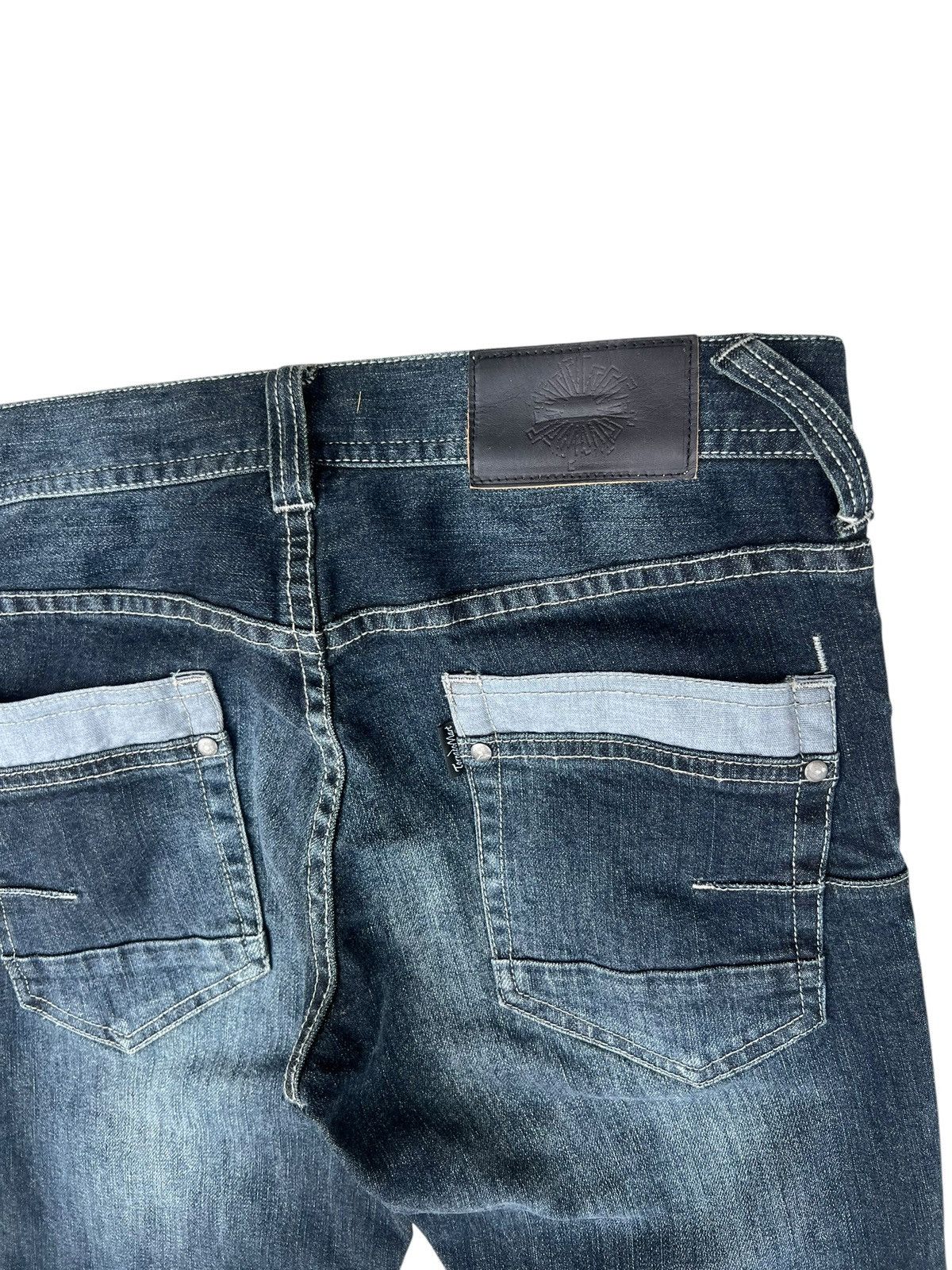 Tornado Mart Tornado Mart Embroidery Tribal Denim Super Flare Jeans Size US 30 / EU 46 - 8 Thumbnail