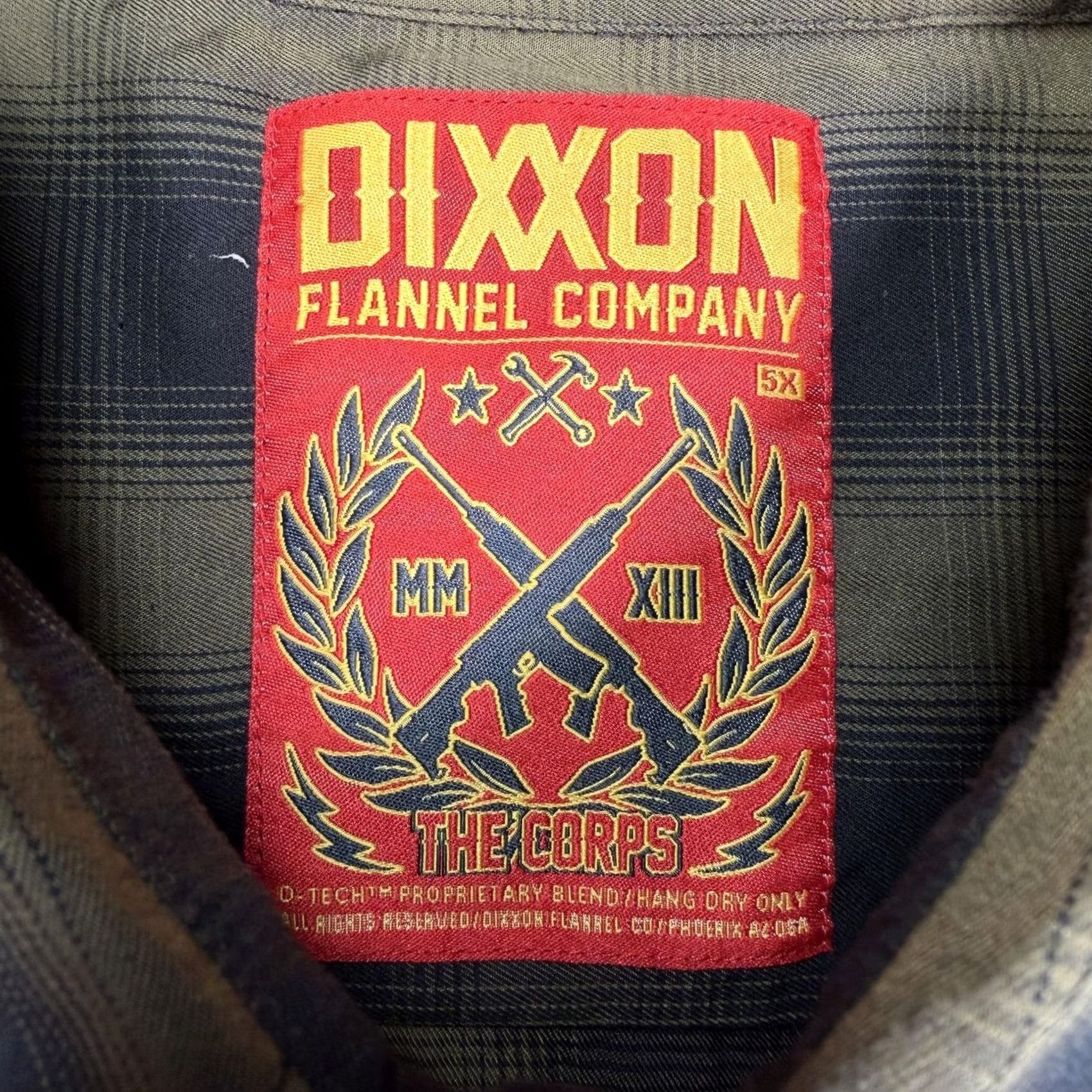 Vintage Dixxon Shirt Mens 5XL Green Plaid Short Sleeve Button Up Flannel Big & Tall Size US XXL / EU 58 / 5 - 2 Thumbnail