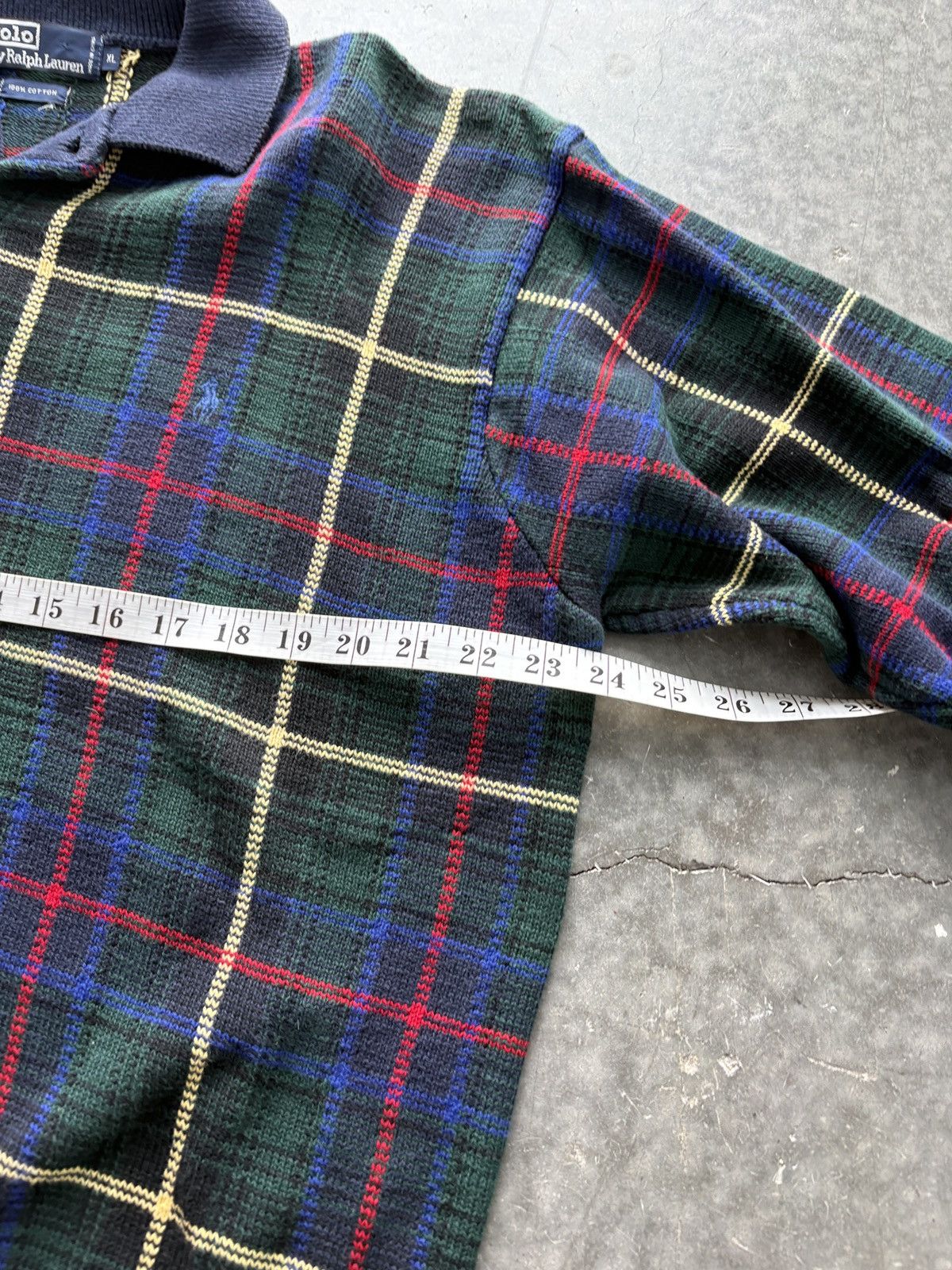 Polo Ralph Lauren Vintage 90s Polo Ralph Lauren Tartan Plaid Knit Sweater Size US XL / EU 56 / 4 - 6 Thumbnail
