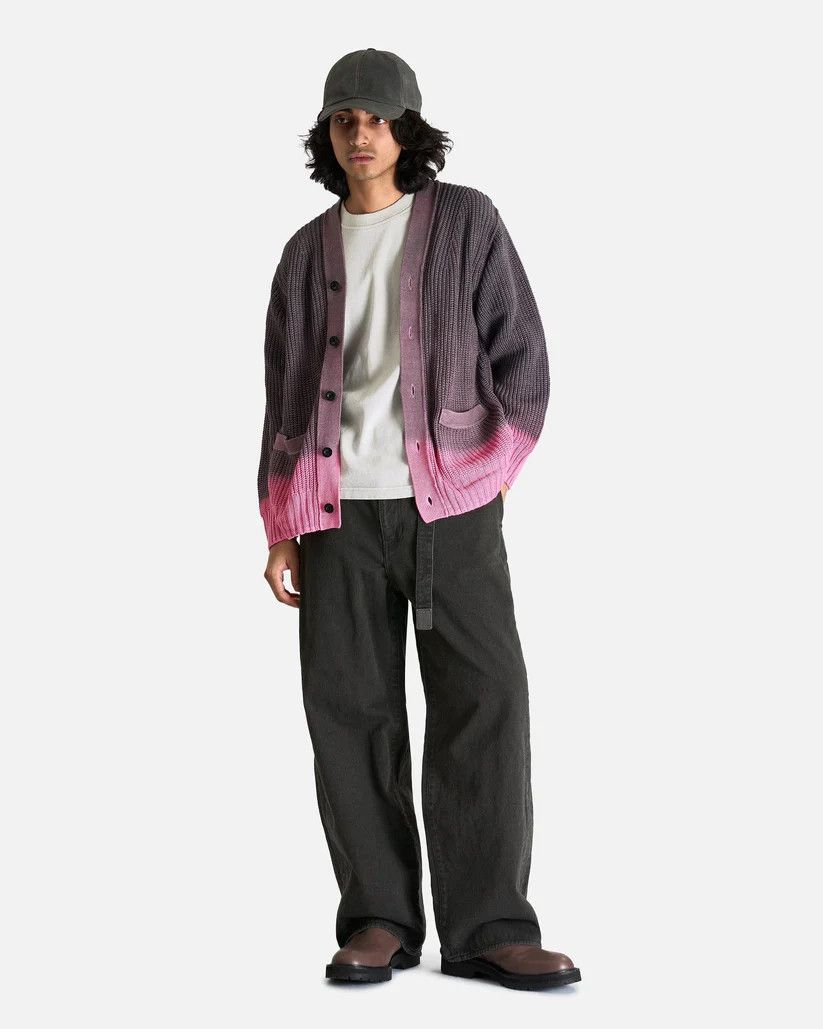 Sacai o1s1v1r1oon0925 Garment Dye Knit Cardigan in Pink Size US XL / EU 56 / 4 - 6 Thumbnail
