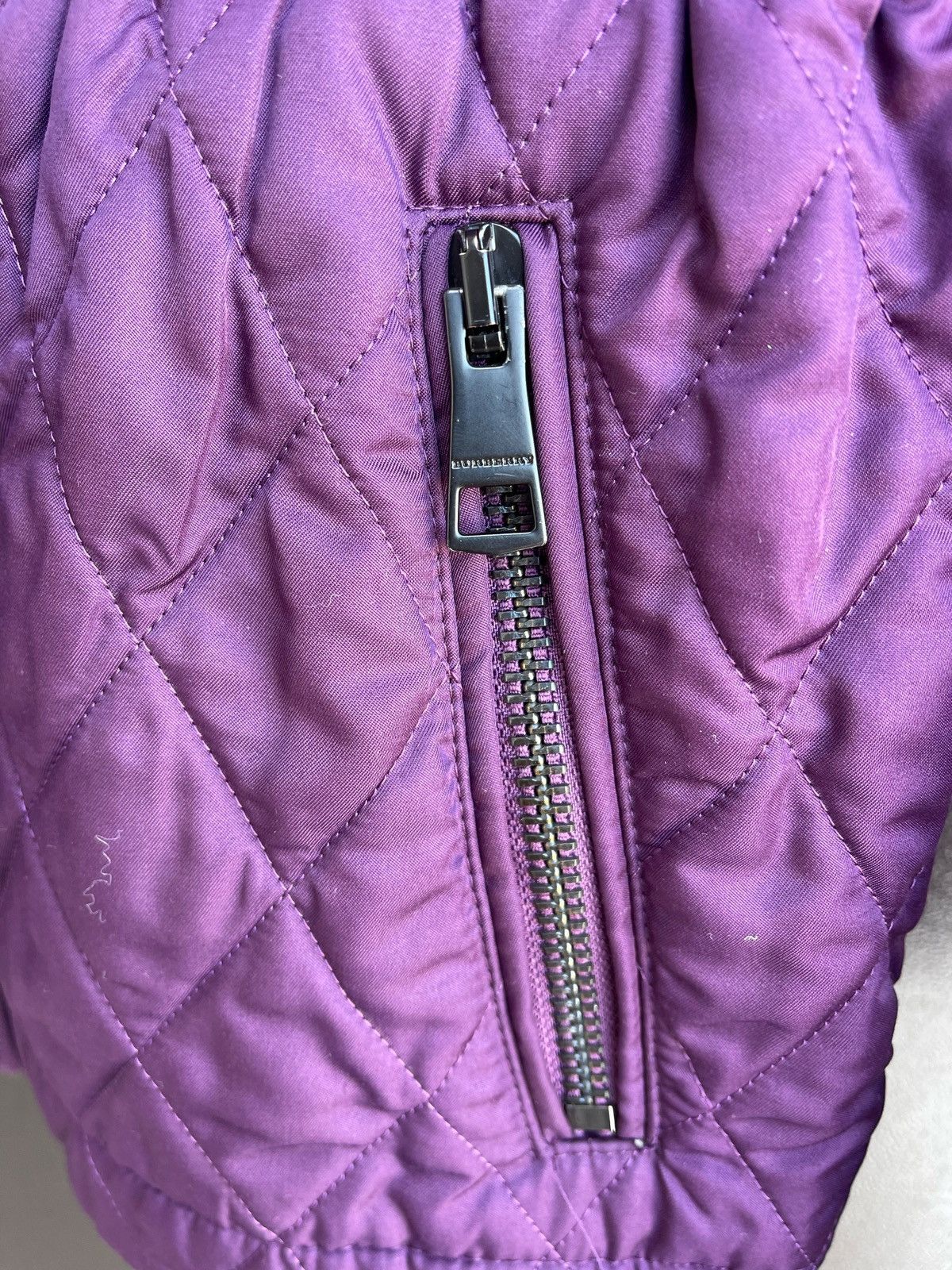 Burberry Burberry Brit Women Purple Check Quilted Lightweight Jacket Size S / US 4 / IT 40 - 7 Thumbnail