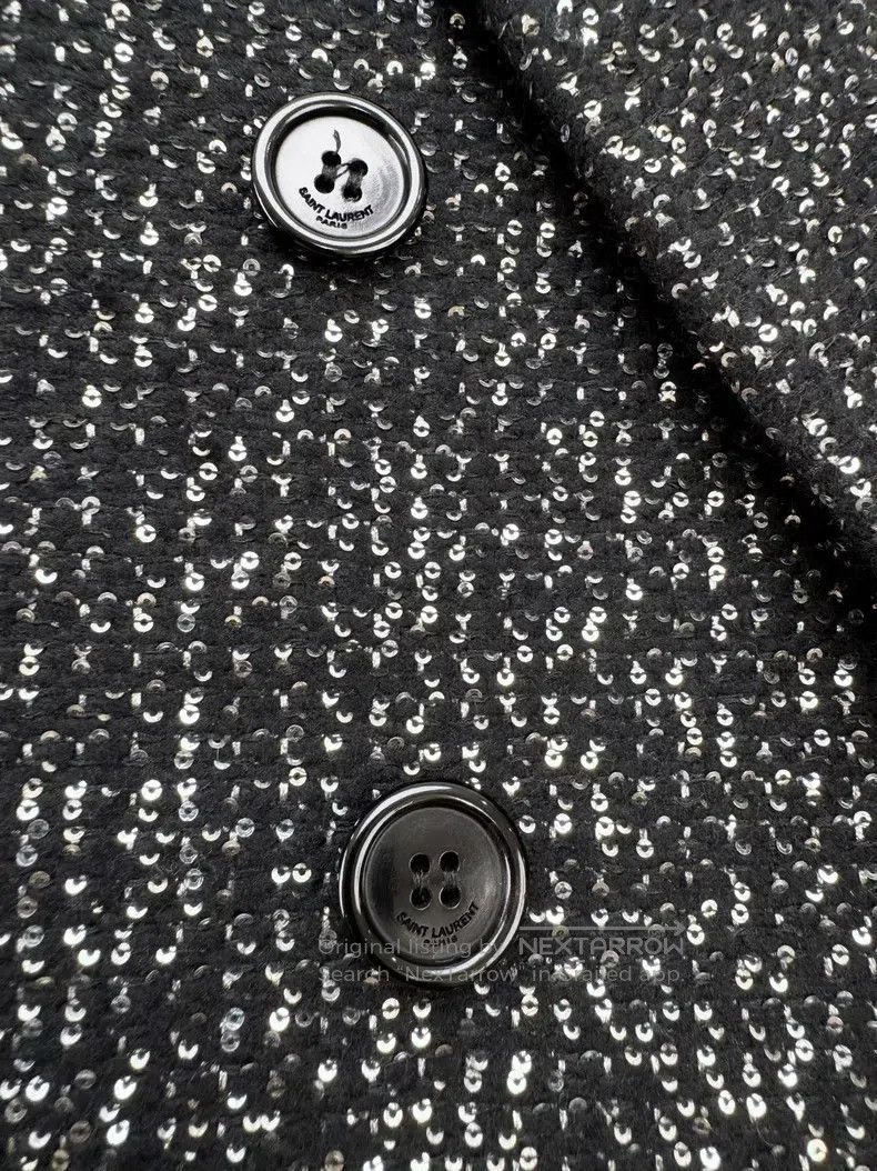 Saint Laurent Paris Saint Laurent Paris Heavy Sequin Jacket Size XS / US 0-2 / IT 36-38 - 6 Thumbnail