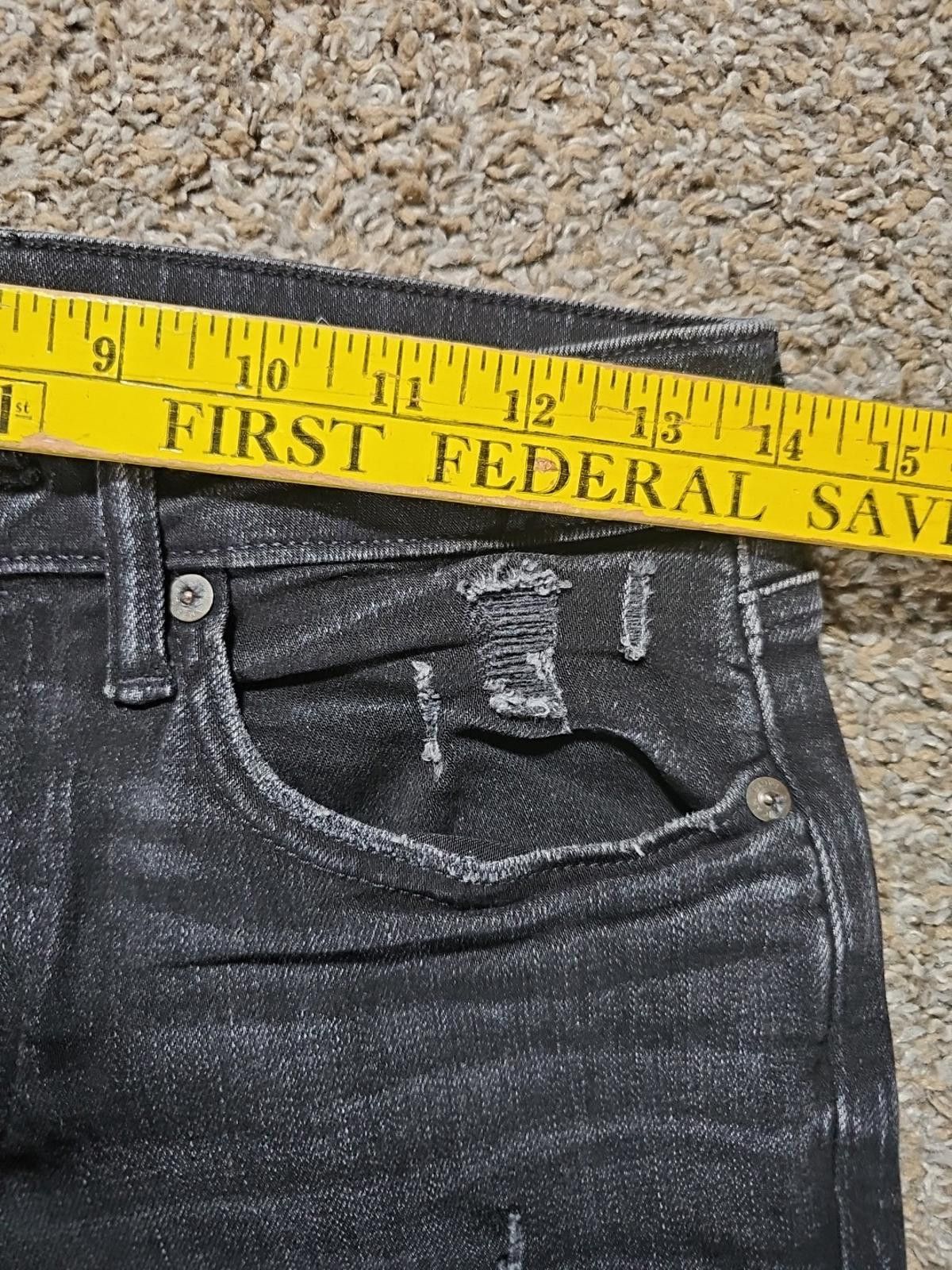 American Eagle Outfitters American Eagle Jeans Men's 28x30 Black Airflex+ Distressed Size US 28 / EU 44 - 5 Thumbnail
