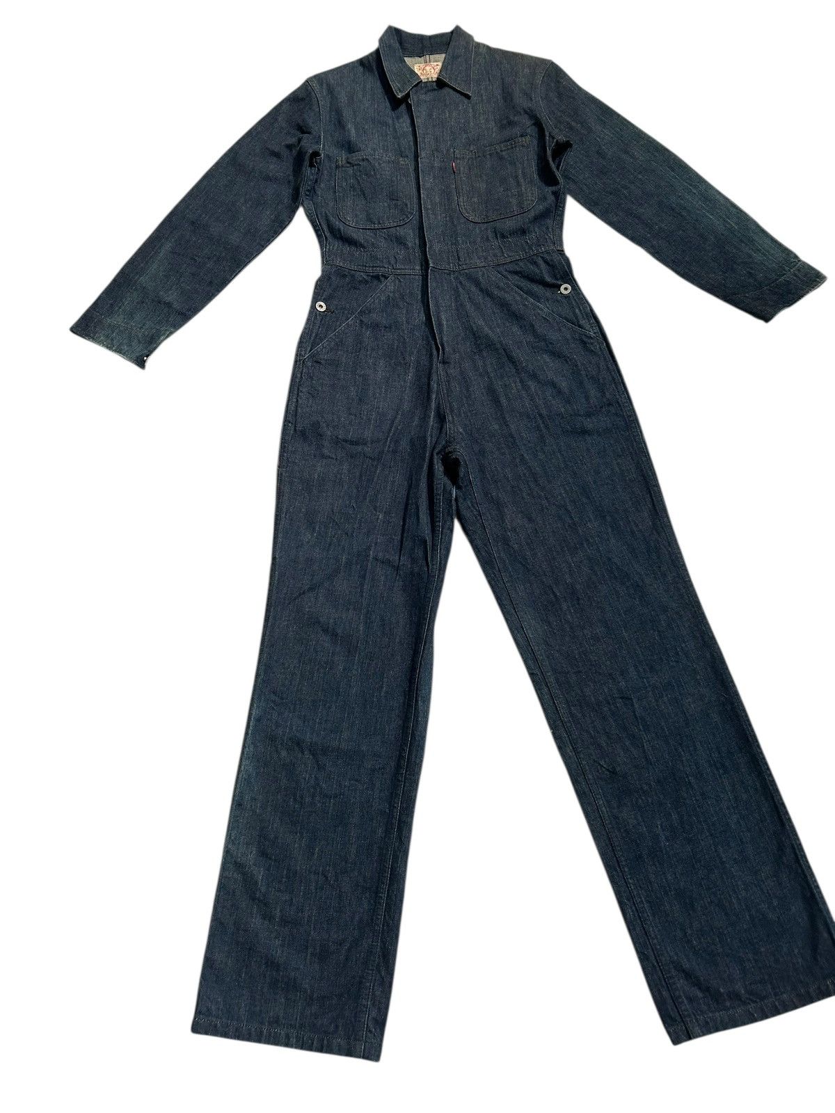 Evisu × Vintage RARE!!! Vintage Evisu Japan Seagull Blue Denim Coverall Size US 38 / EU 54 - 12 Thumbnail