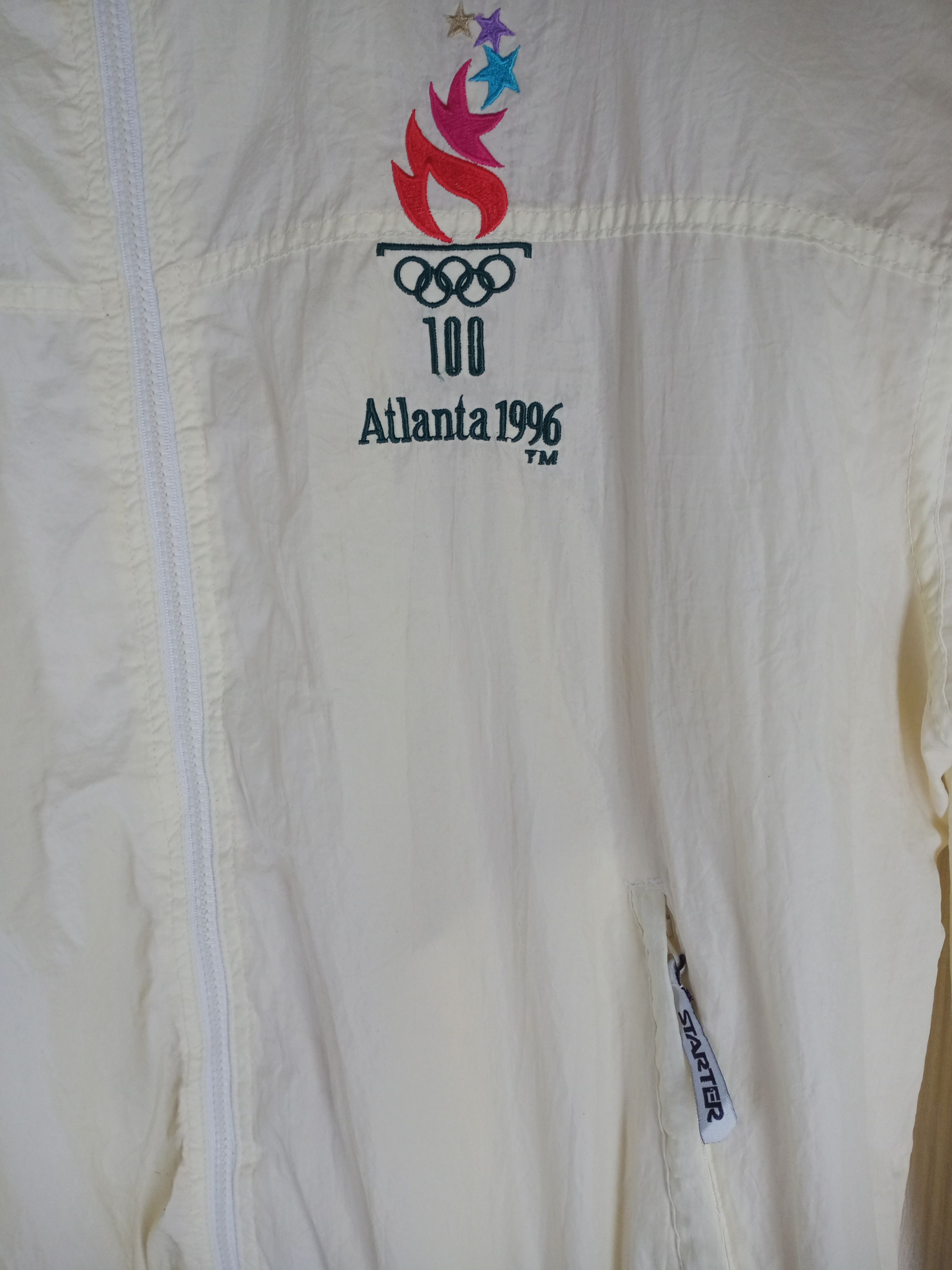 USA Olympics Rare Vintage Starter Olympic Atlanta 1996 Windbreaker Jacket Size US XL / EU 56 / 4 - 8 Thumbnail
