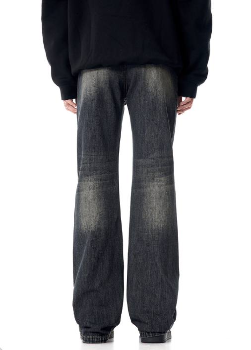 Japanese Brand × Jean American retro washed cracked straight versatile jeans Size US 32 / EU 48 - 4 Thumbnail