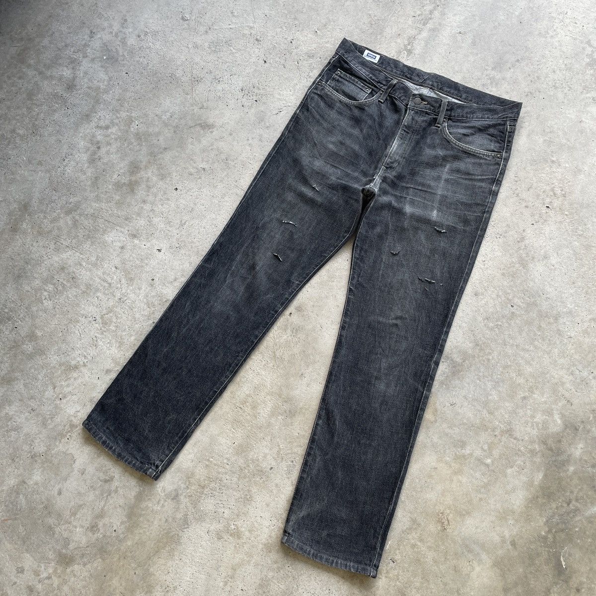 Edwin W36x32💥 Vintage Edwin Black Faded Jeans Denim Pants Size US 36 / EU 52 - 2 Thumbnail