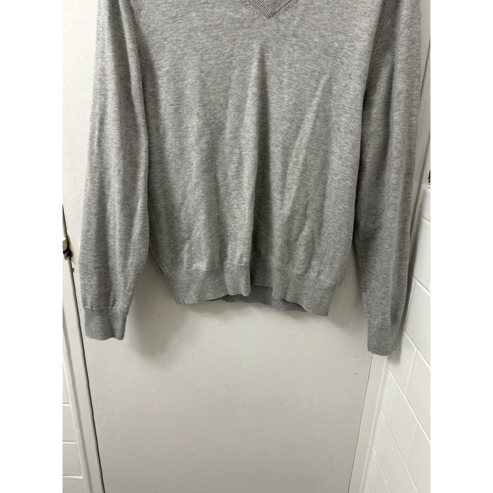 Brooks Brothers Brooks Brothers Sweater Mens Small Gray V-Neck Pullover 100% Supima Cotton L/S Regular Fit Size US S / EU 44-46 / 1 - 3 Thumbnail