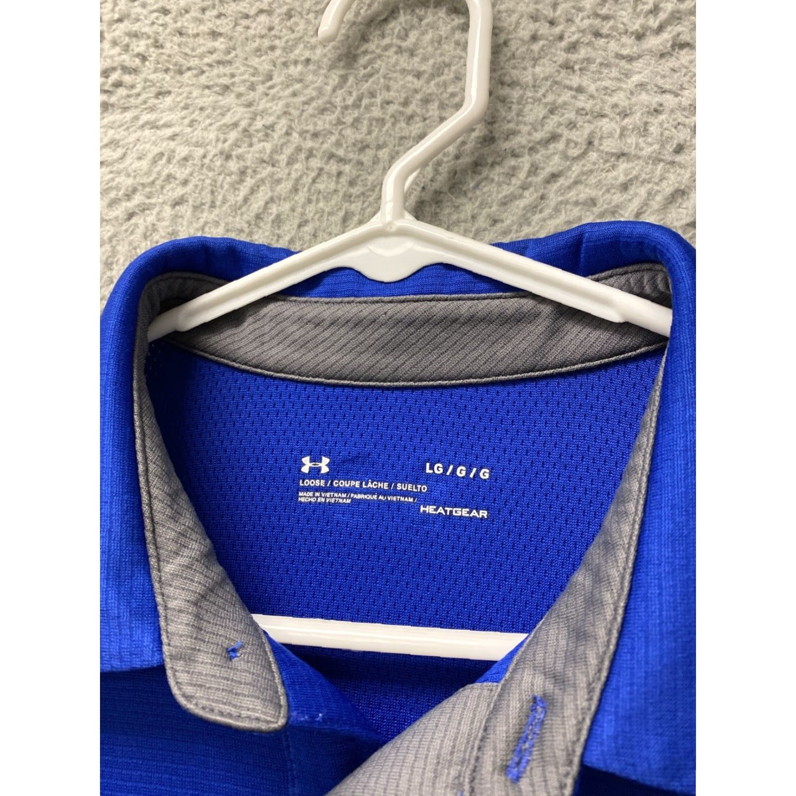 Under Armour Under Armour Polo Golf /118-6 Blue Lightwt Stretch 5% Spandex Polyester S/S L Relaxed Regular Men's Size US L / EU 52-54 / 3 - 3 Thumbnail