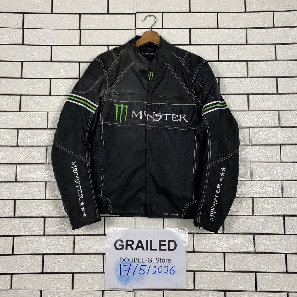 Japanese Brand Vintage Biker Jacket Cross Border Monster Energy Big Logo Size US L / EU 52-54 / 3 - 1 Thumbnail