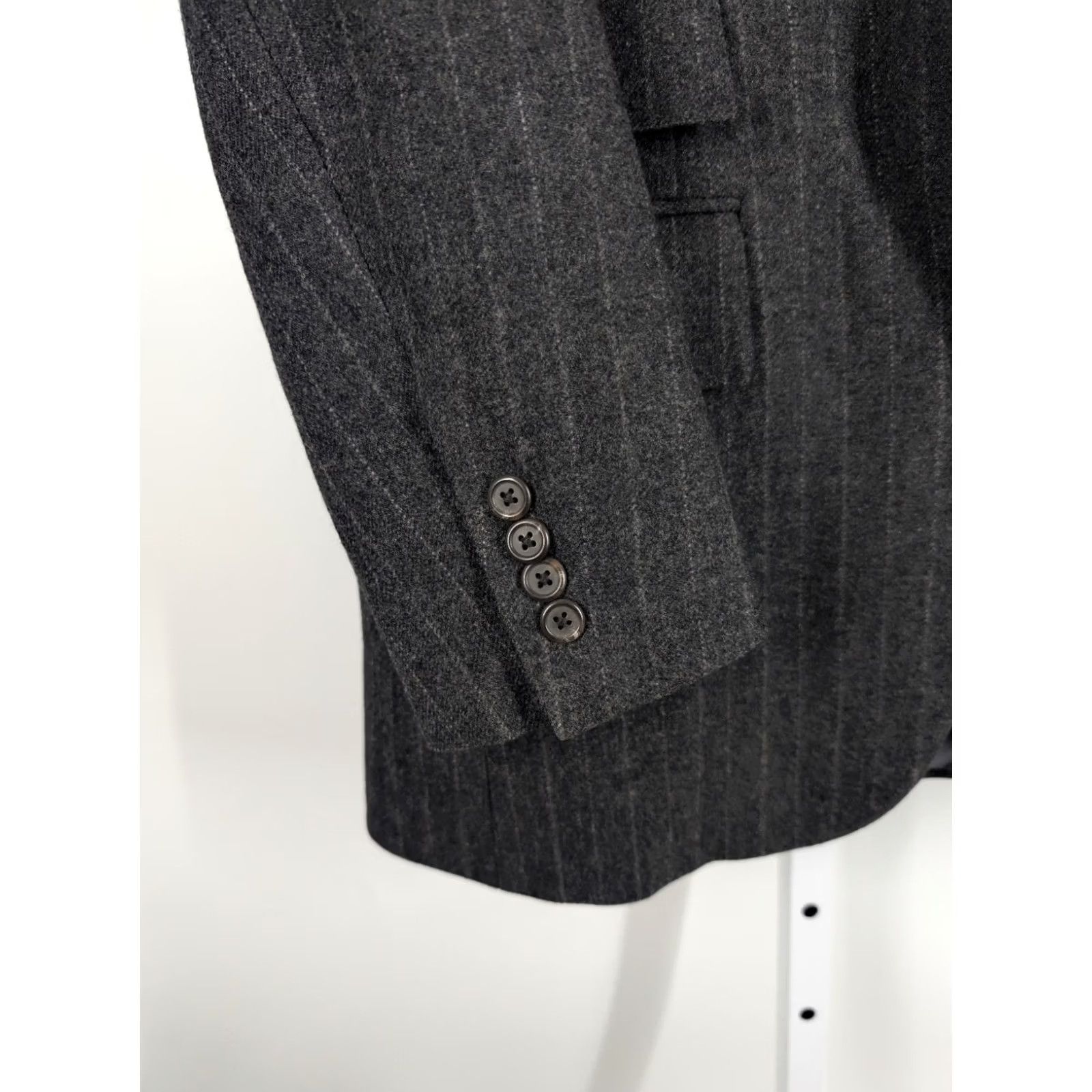 Ralph Lauren VINTAGE Polo Ralph Lauren Blazer Jacket Wool Tweed Pinstripe 39R Gray Charcoal Men Regular 80s 90s USA Unionmade Size US L / EU 52-54 / 3 - 5 Thumbnail