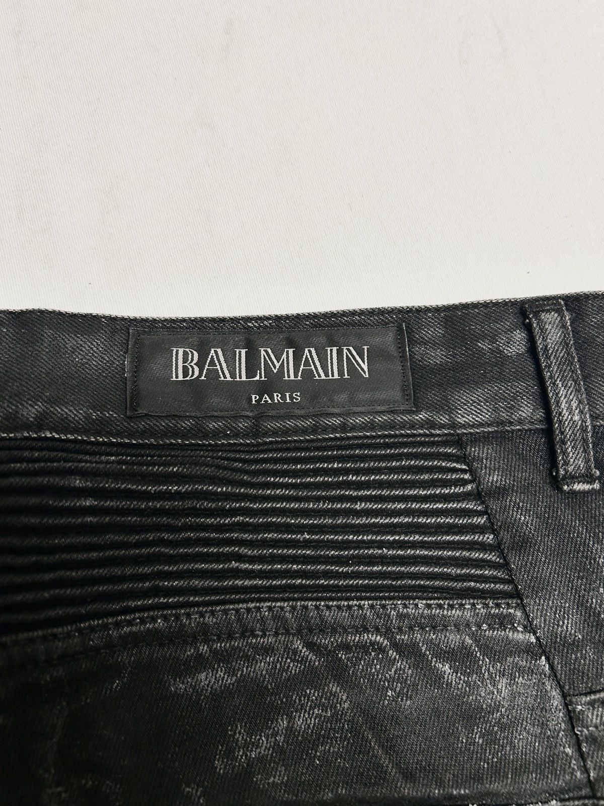 Balmain SS2014 Banana Cut Waxed Denim Size US 32 / EU 48 - 12 Thumbnail