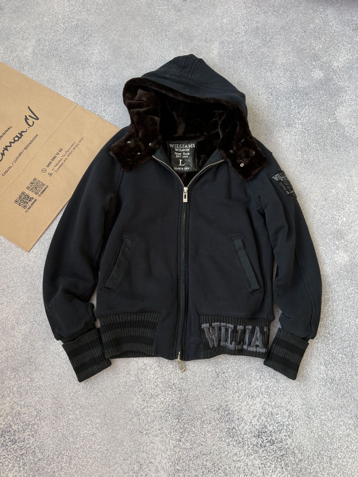 Designer × Vintage Vintage William Wilson Navy Jacket Size US L / EU 52-54 / 3 - 1 Thumbnail