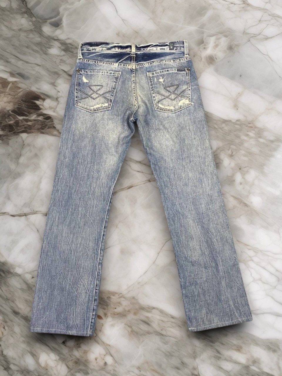 7 For All Mankind 7 for all mankind standard cut distressed denim nice design Size US 32 / EU 48 - 2 Thumbnail