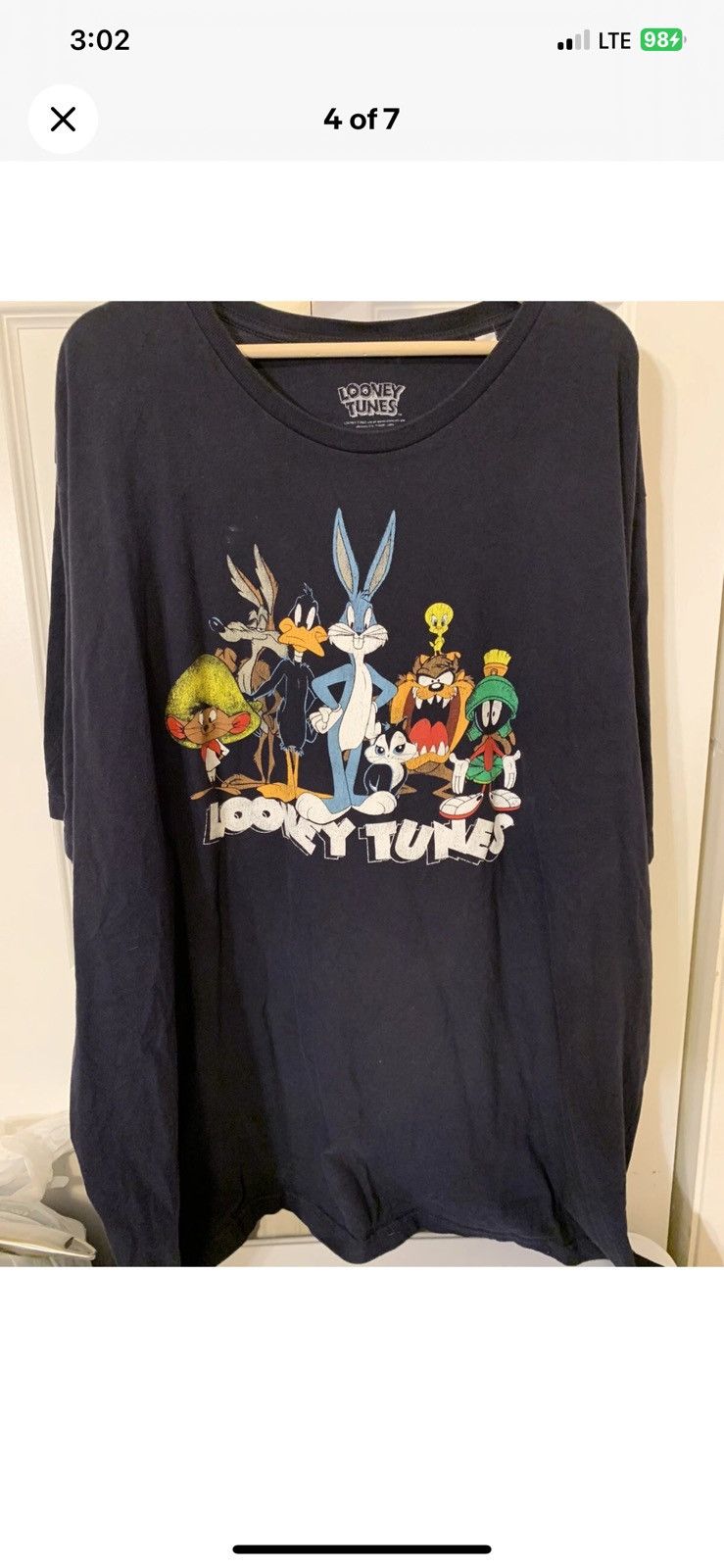 Other Looney Tunes Mens Sz 5XLT blue t shirt Size US XXL / EU 58 / 5 - 5 Thumbnail