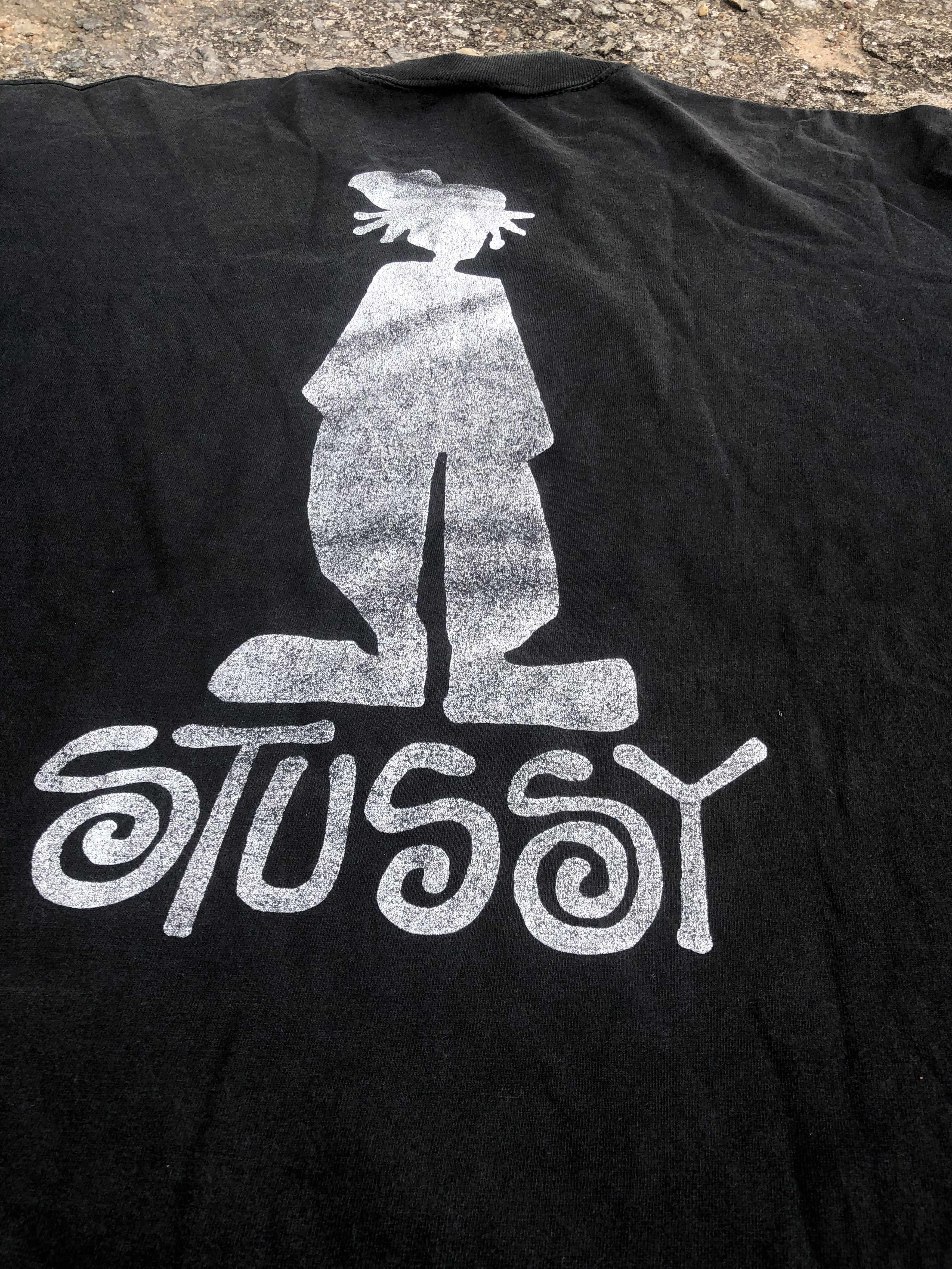 Vintage 🔥Vintage OG 90s STUSSY 'Stickman' Streetwear Skate T-Shirt Size US XXL / EU 58 / 5 - 6 Thumbnail