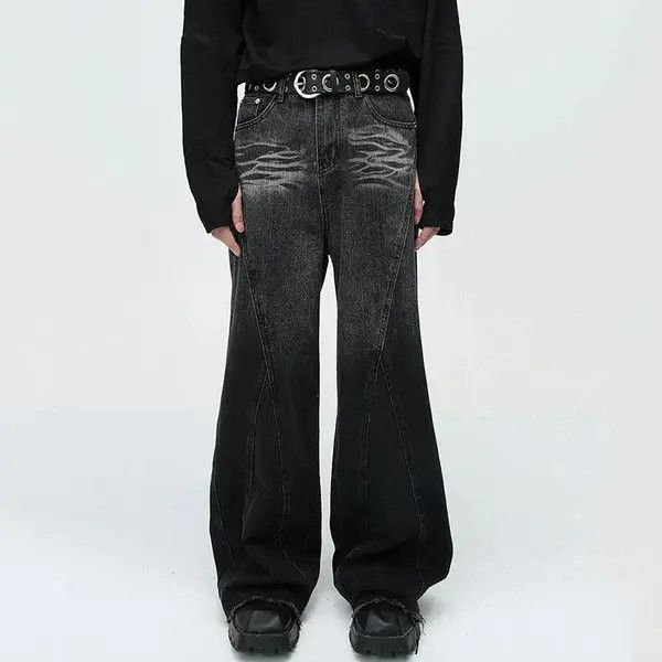 Jean Michiko x Ayami Black Baggy Wide Leg Denim Jeans Size US 32 / EU 48 - 3 Thumbnail