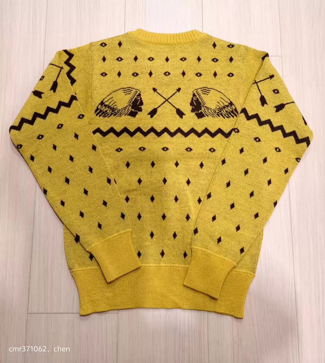 Visvim visvim 17AW vntg native jacquard knit indian yellow 1,2 Size US S / EU 44-46 / 1 - 5 Thumbnail