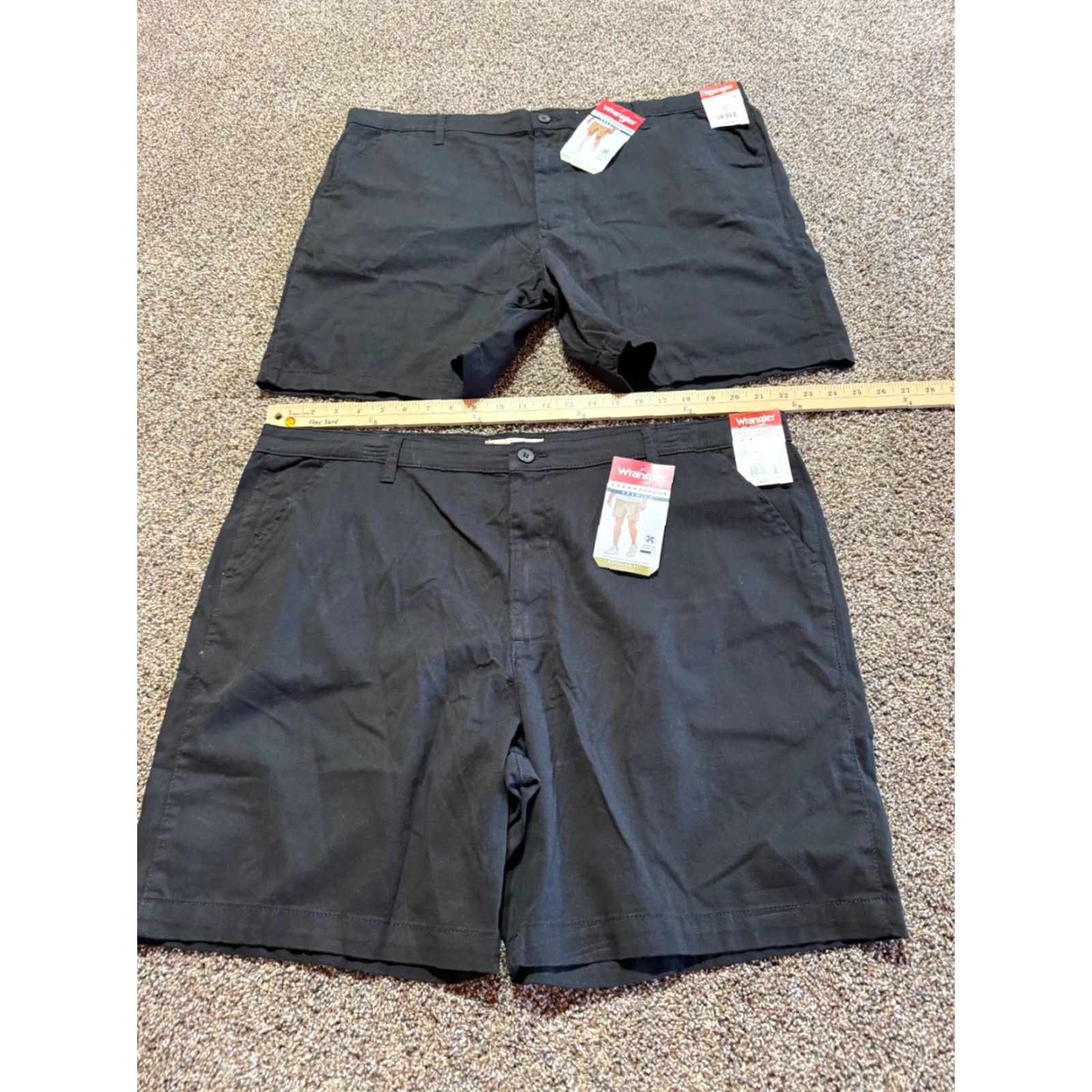 Wrangler Wrangler Mens Shorts 42 7" Inseam Black Flat Front Flex Stretch NEW TAGS LOT OF 2 Size US 42 / EU 58 - 5 Thumbnail