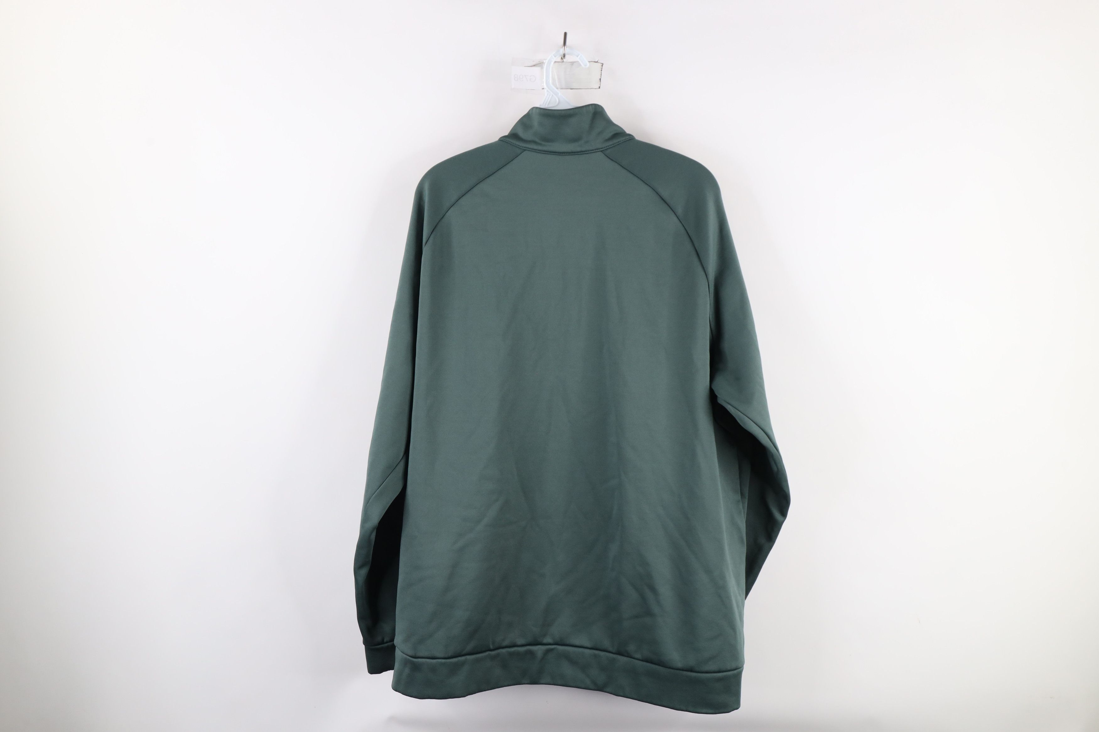 Nike × Vintage Nike Dri-Fit Fleece Lined Half Zip Pullover Sweatshirt Green Size US XL / EU 56 / 4 - 9 Thumbnail