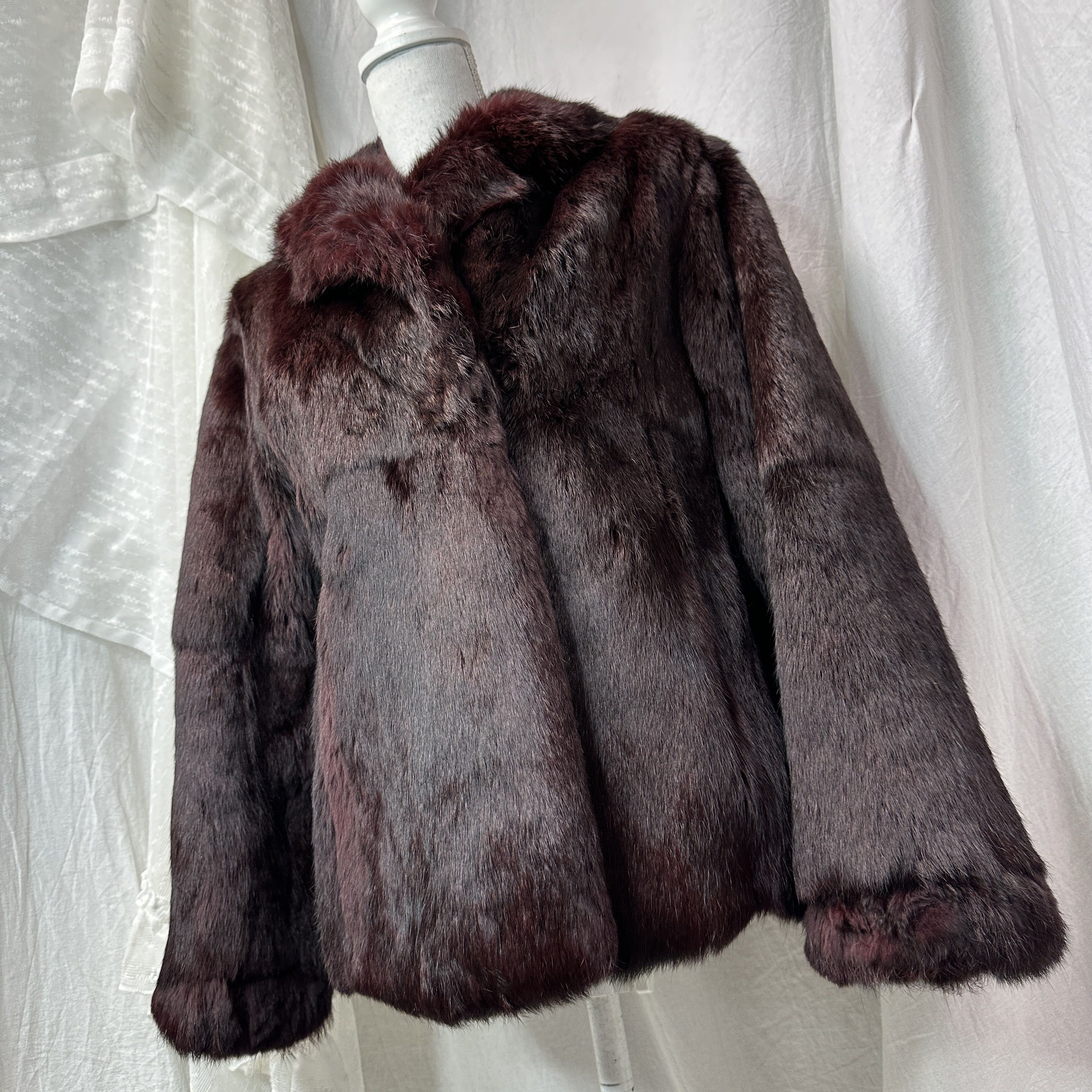 Vintage Vintage Old Money Cherry Red Real Rabbit Fur 90s Size S / US 4 / IT 40 - 12 Thumbnail