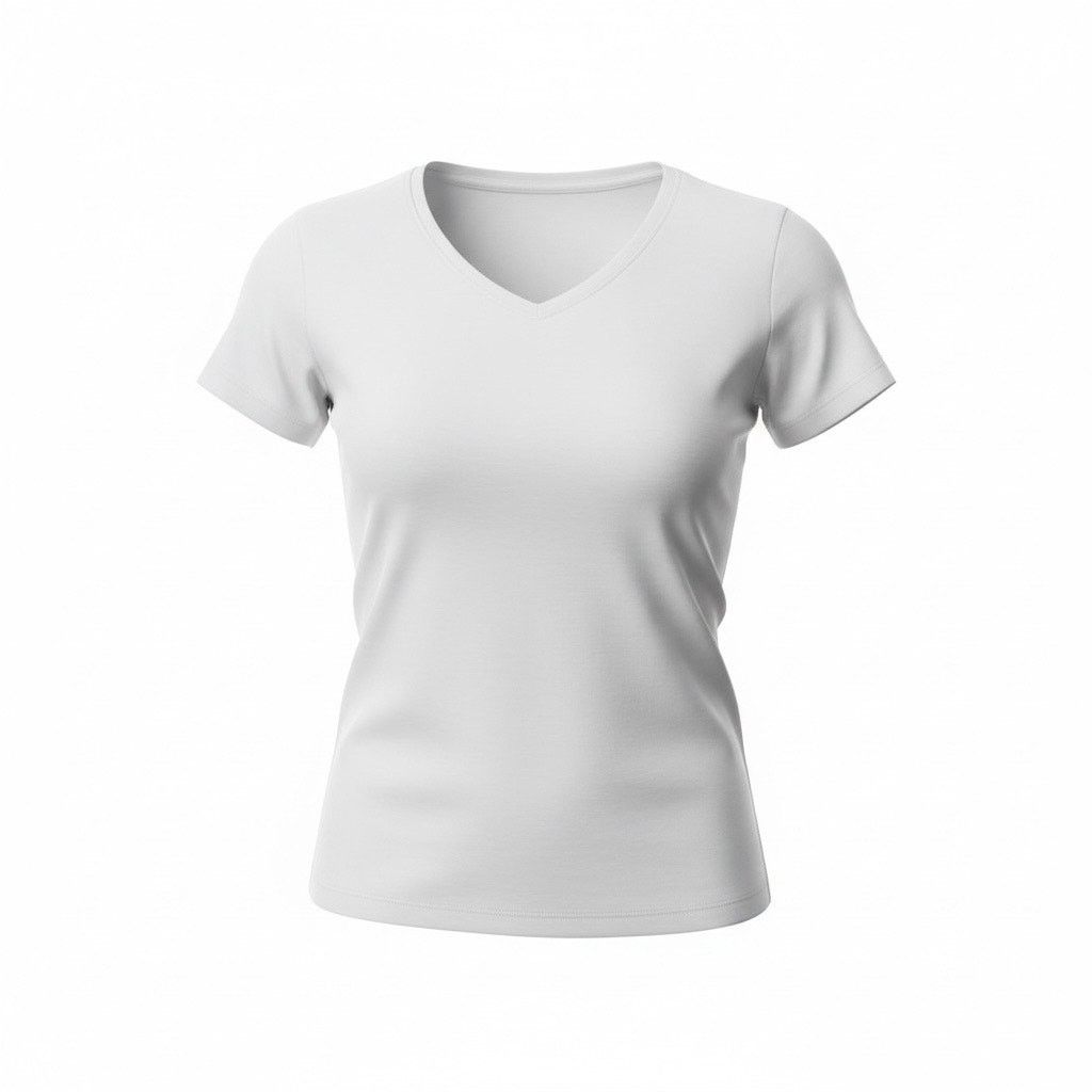Athletic Works Athletic Works Women’s XXL 20 White V-Neck Athletic T-Shirt Size XXL / US 16-18 / IT 52-54 - 1 Thumbnail