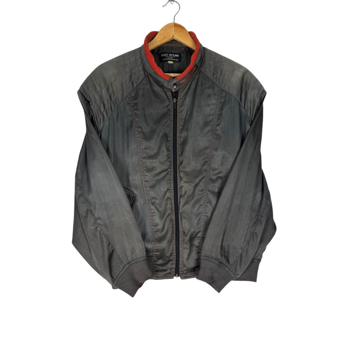 Issey Miyake 🔥80s ISSEY SKYLINE BOMBER JACKET Size US L / EU 52-54 / 3 - 2 Thumbnail
