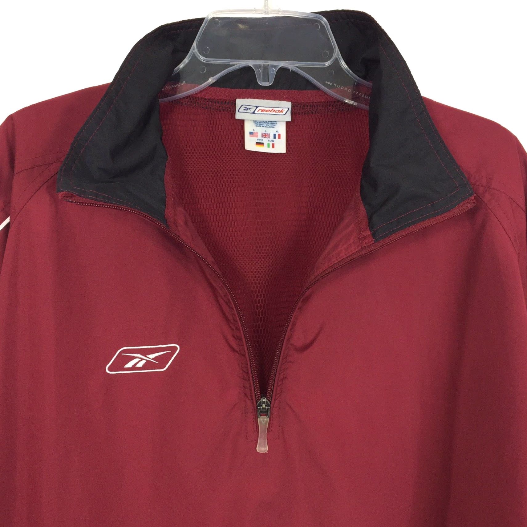 Reebok Reebok Jacket Mens L Red 1/4 Zip Pullover Long Sleeve Windbreaker Casual Size US L / EU 52-54 / 3 - 2 Thumbnail