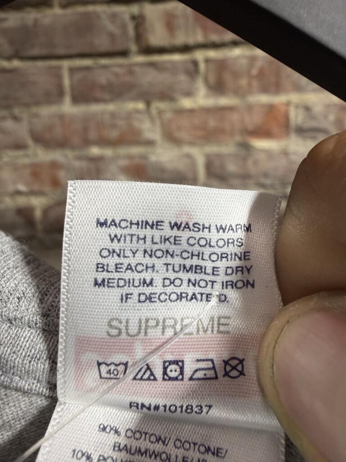 Supreme Supreme Arabic Logo Tee Grey Sz. S Size ONE SIZE - 4 Thumbnail
