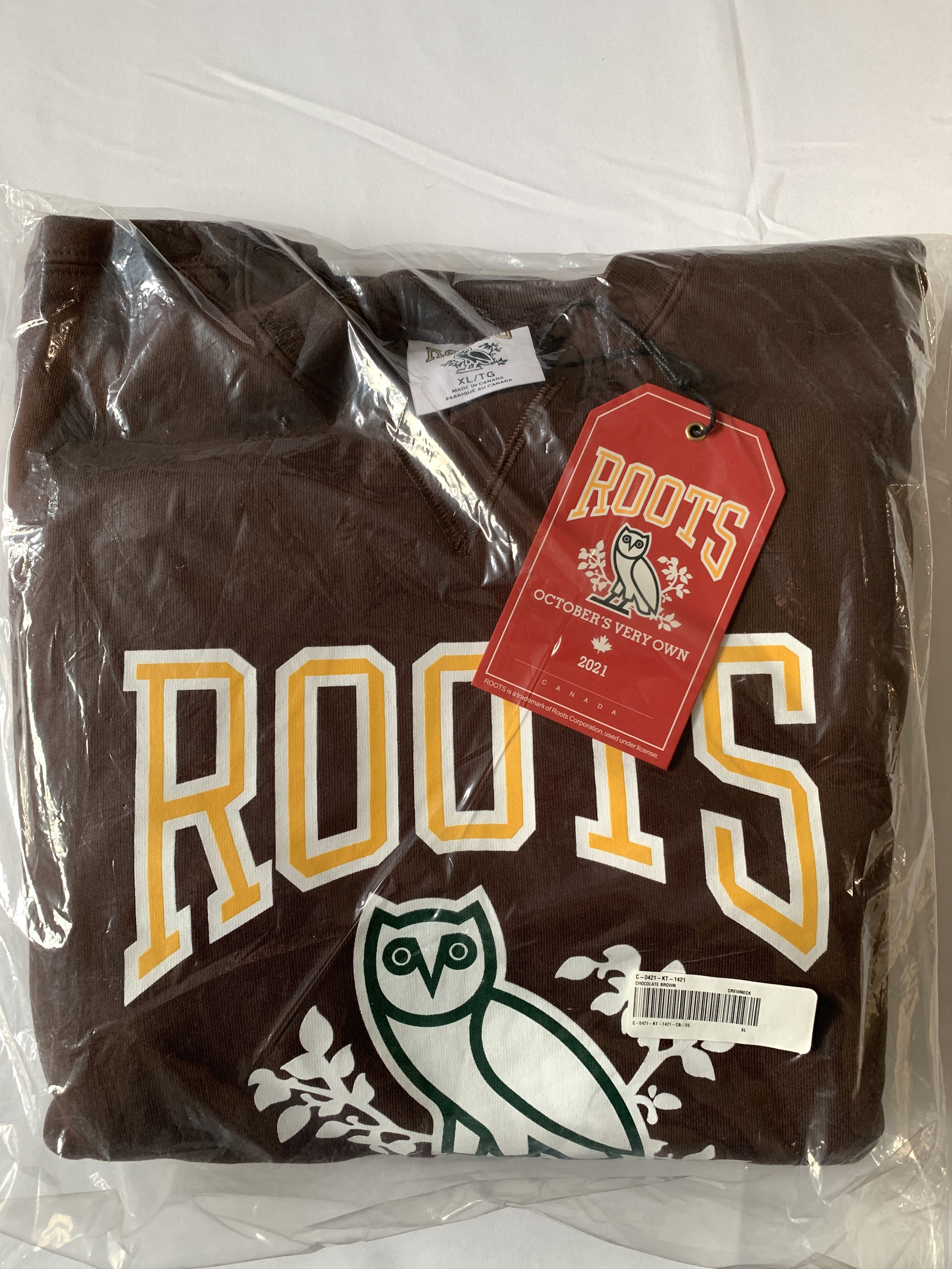 Drake OVO X ROOTS FW21 HERITAGE CREWNECK BROWN Size US XL / EU 56 / 4 - 2 Thumbnail