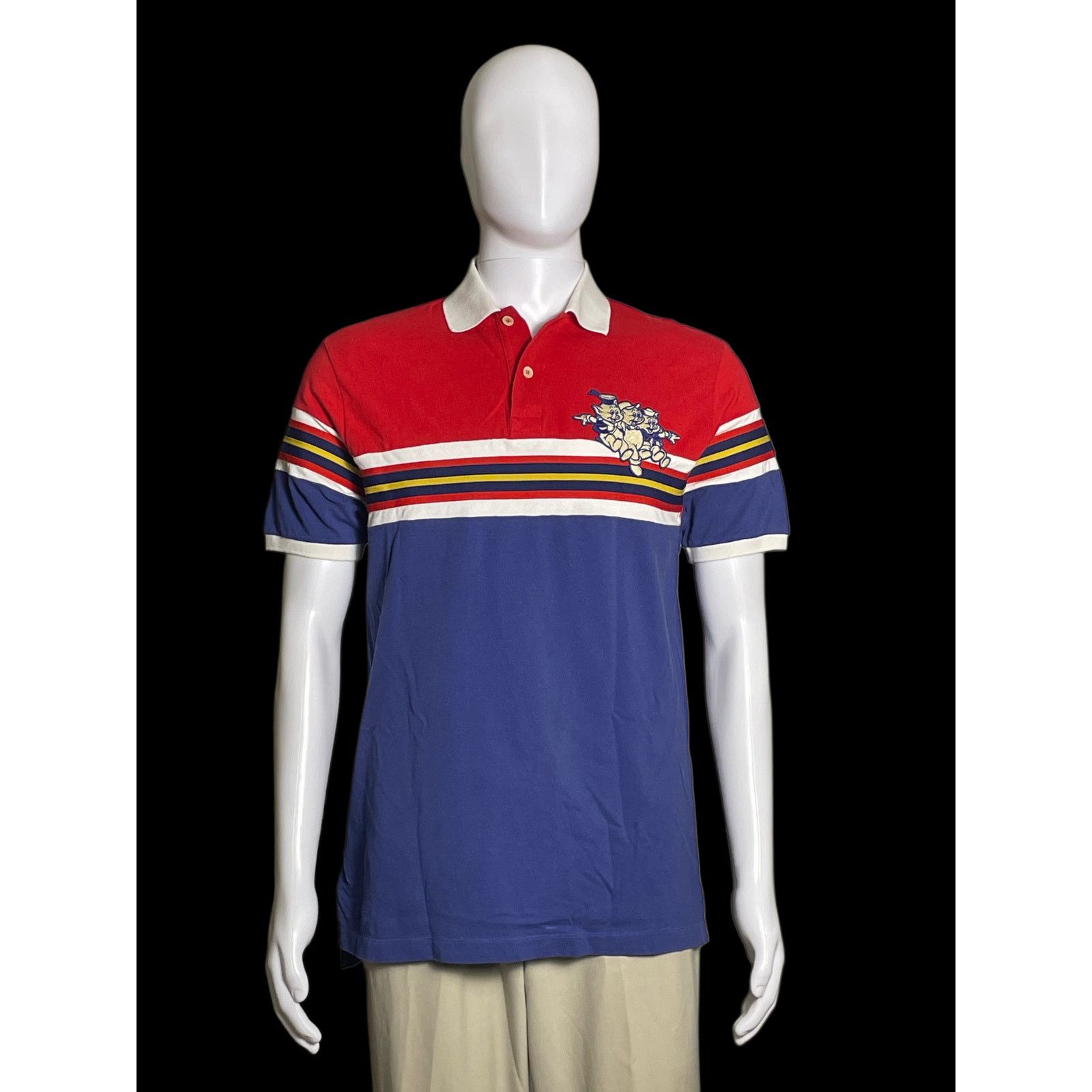 Gucci 2019 Gucci x Disney The Three Little Pigs Color Block Polo Size US XS / EU 42 / 0 - 1 Thumbnail