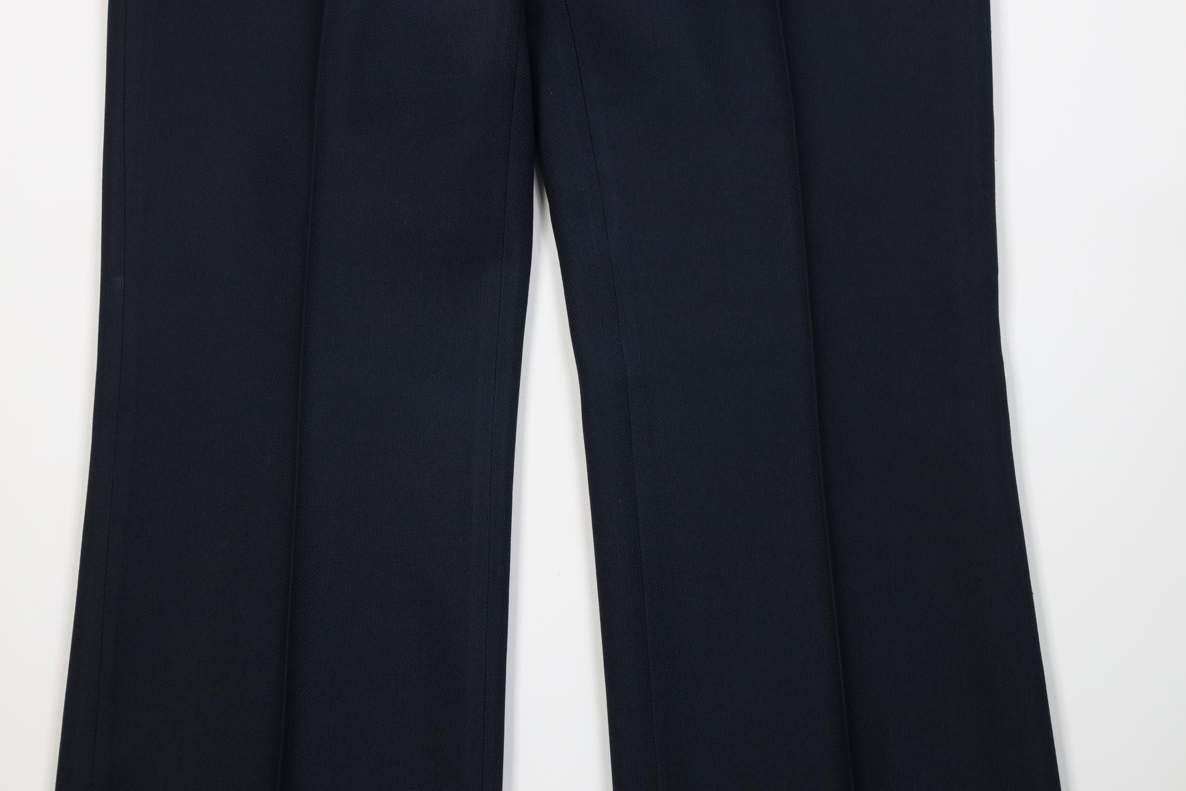 Vintage Vintage 70s Streetwear Flared Wide Leg Chino Pants Blue USA Size US 36 / EU 52 - 3 Thumbnail