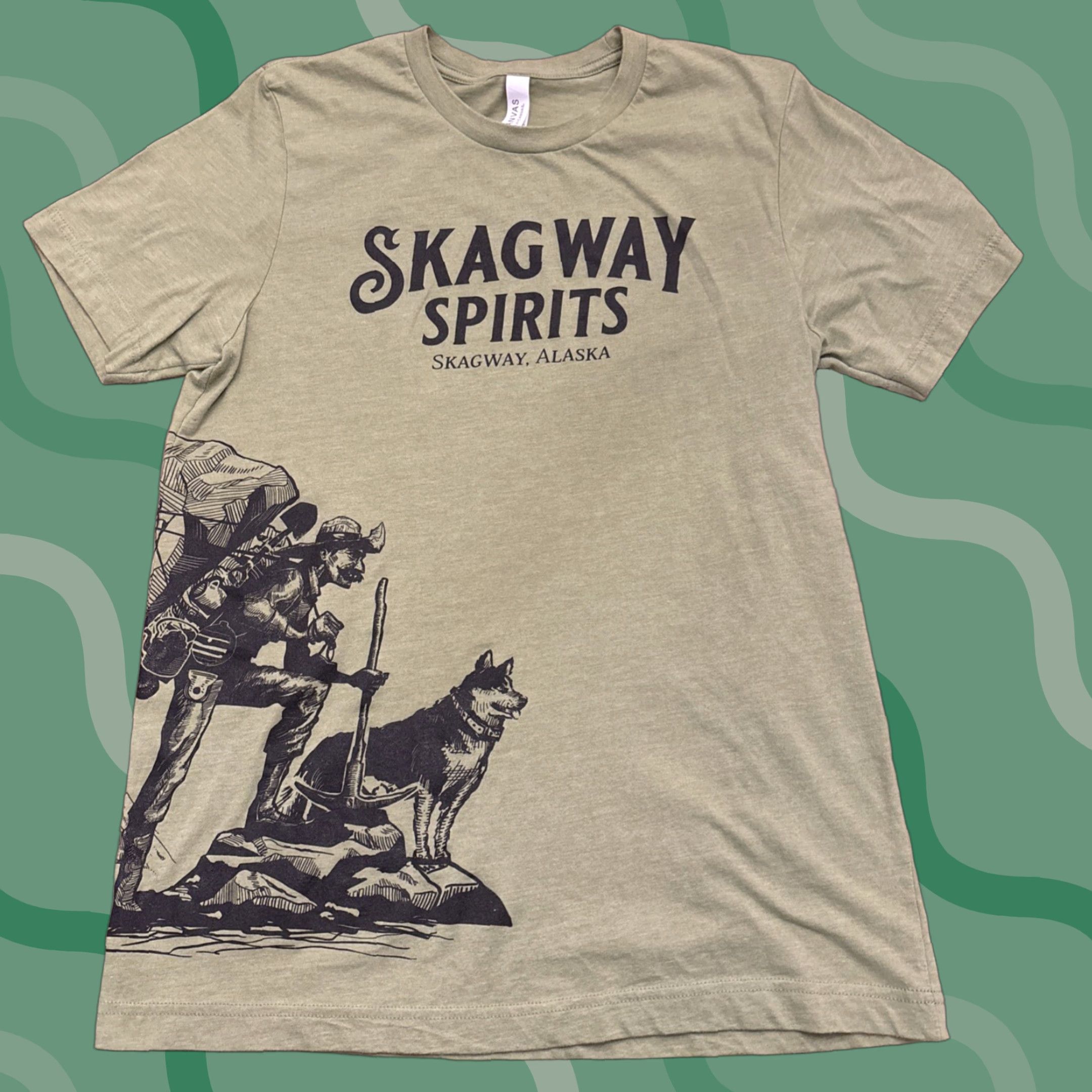 Vintage ALASKA Skagway Spirits Distillery T-Shirt Adult Medium Green Mens Size US M / EU 48-50 / 2 - 1 Thumbnail