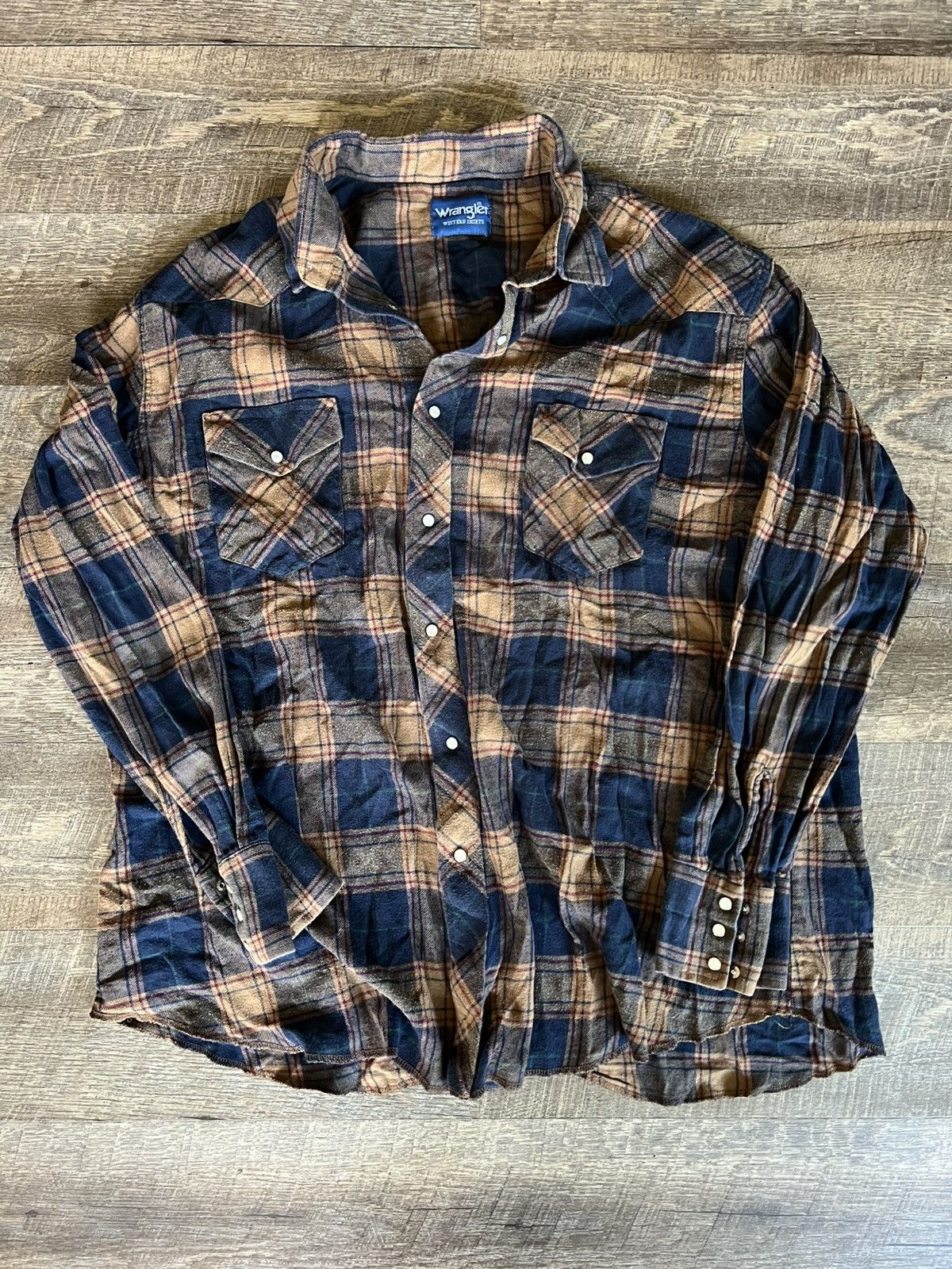 Wrangler Wrangler Pearl Snap Button Up Size US XL / EU 56 / 4 - 1 Thumbnail