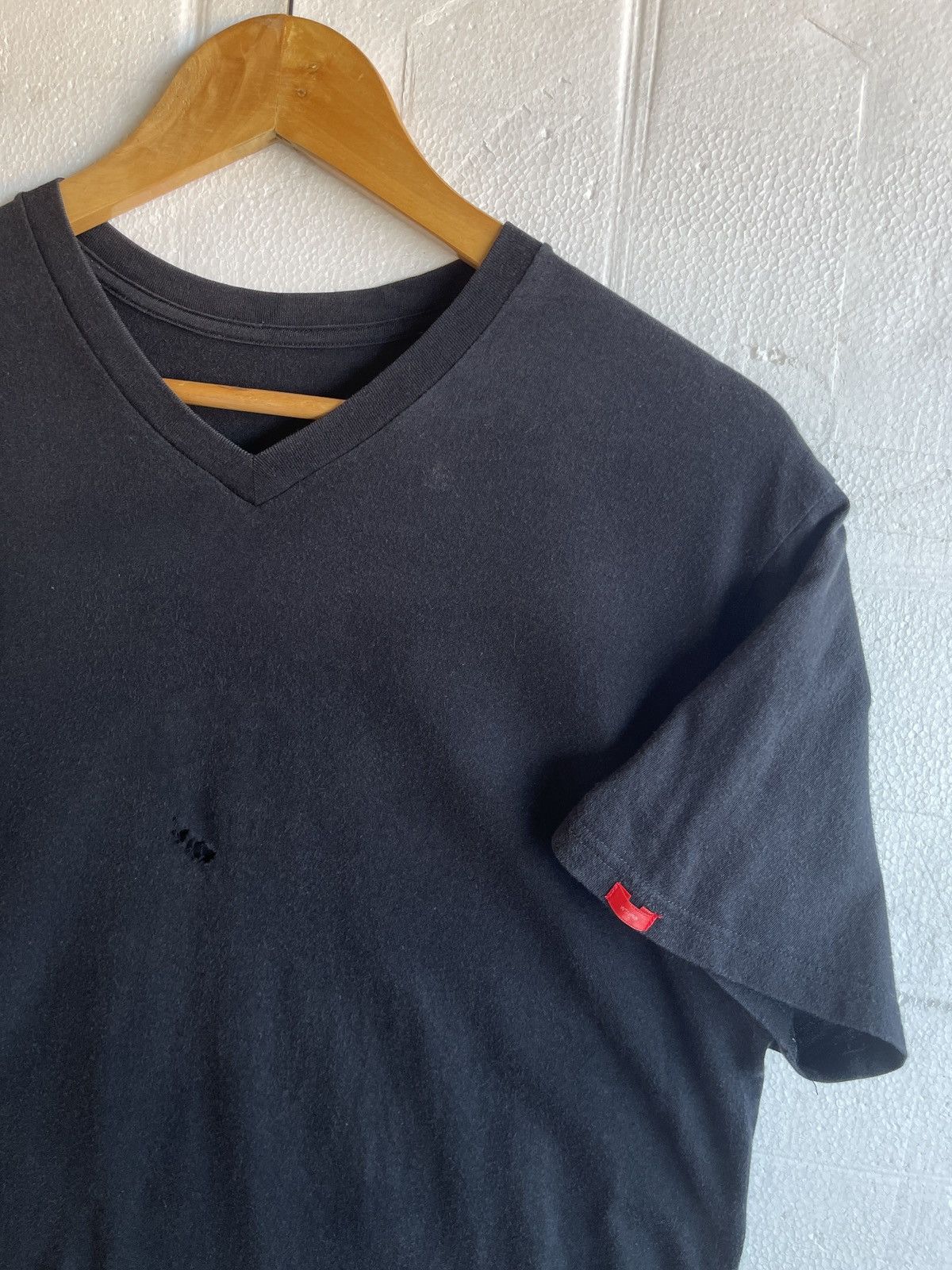 Wtaps Vintage 💢WTAPS💢 V NECK Trashed FADED BLACK TSHIRT Size US M / EU 48-50 / 2 - 2 Thumbnail