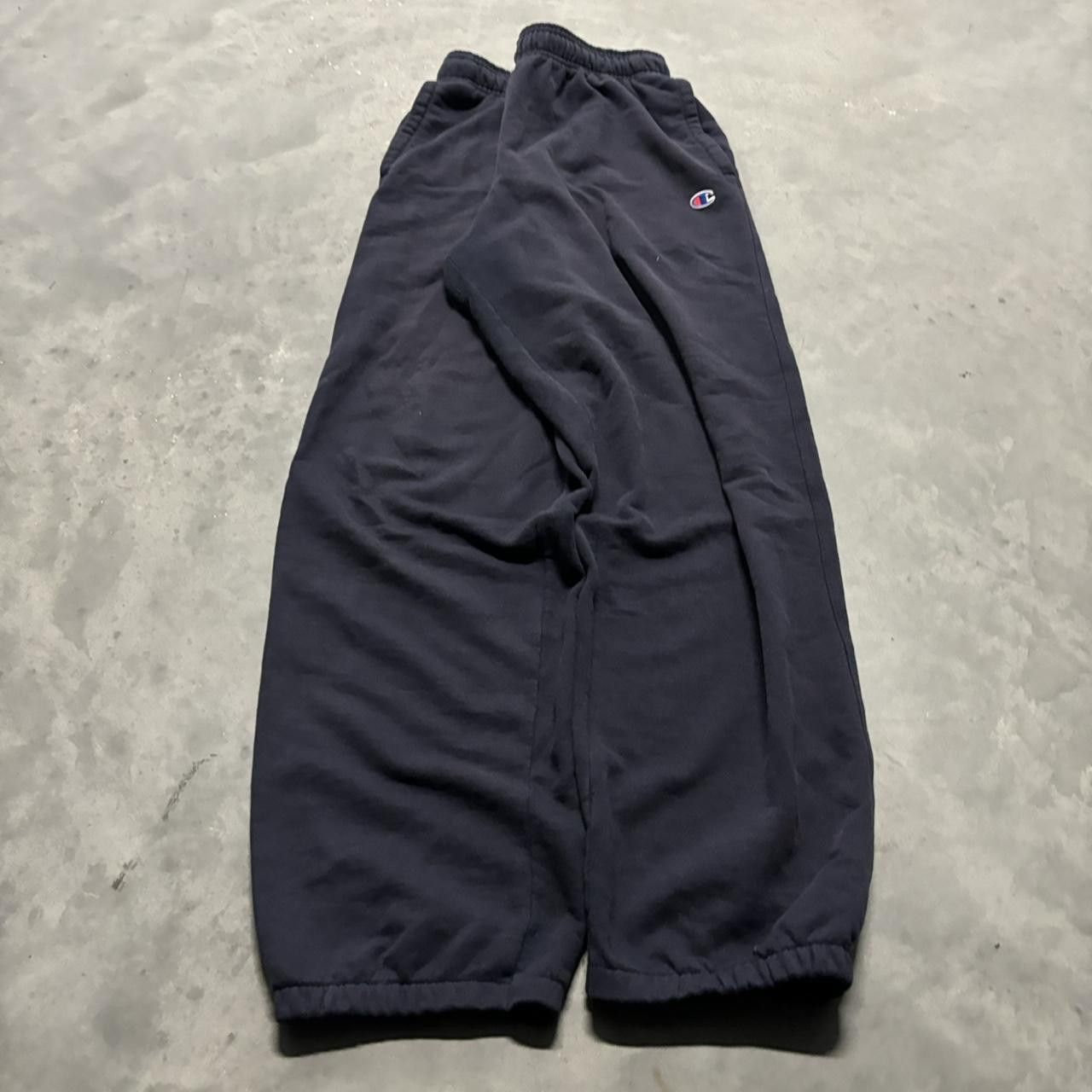 Japanese Brand × Vintage Crazy Vintage Y2K/2000s Navy Blue Skater Essential Sweatpants! Size US 32 / EU 48 - 3 Thumbnail