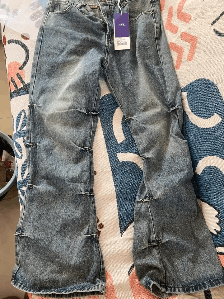 Designer × Jean × Vintage washed faded punk grunge hiphop stack flared jeans Size US 30 / EU 46 - 8 Thumbnail