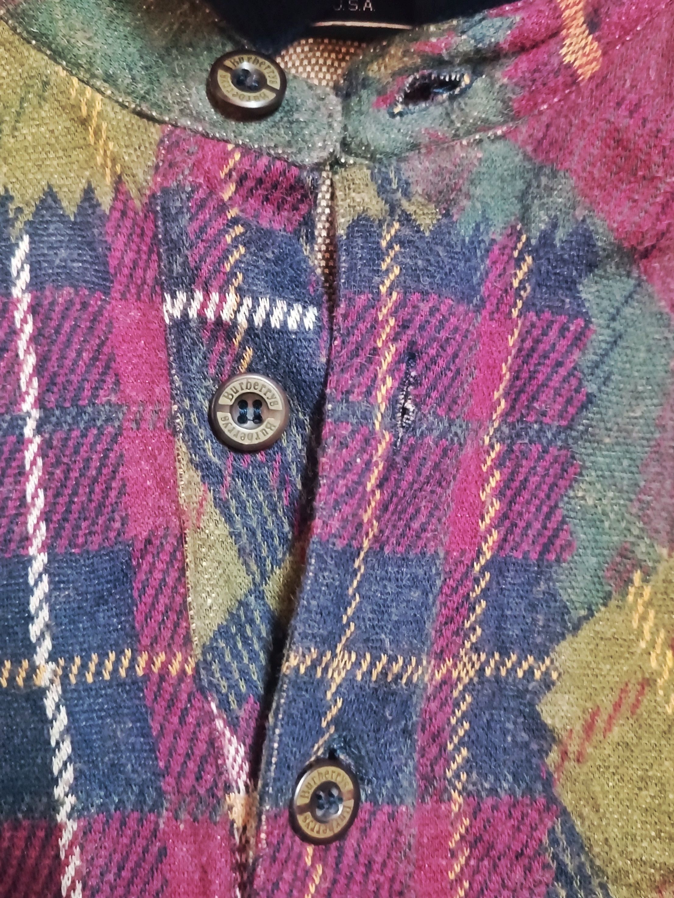 Burberry × Vintage BURBERRY USA VINTAGE CHECK PATCHWORK SWEATER SIZE S Size US S / EU 44-46 / 1 - 6 Thumbnail