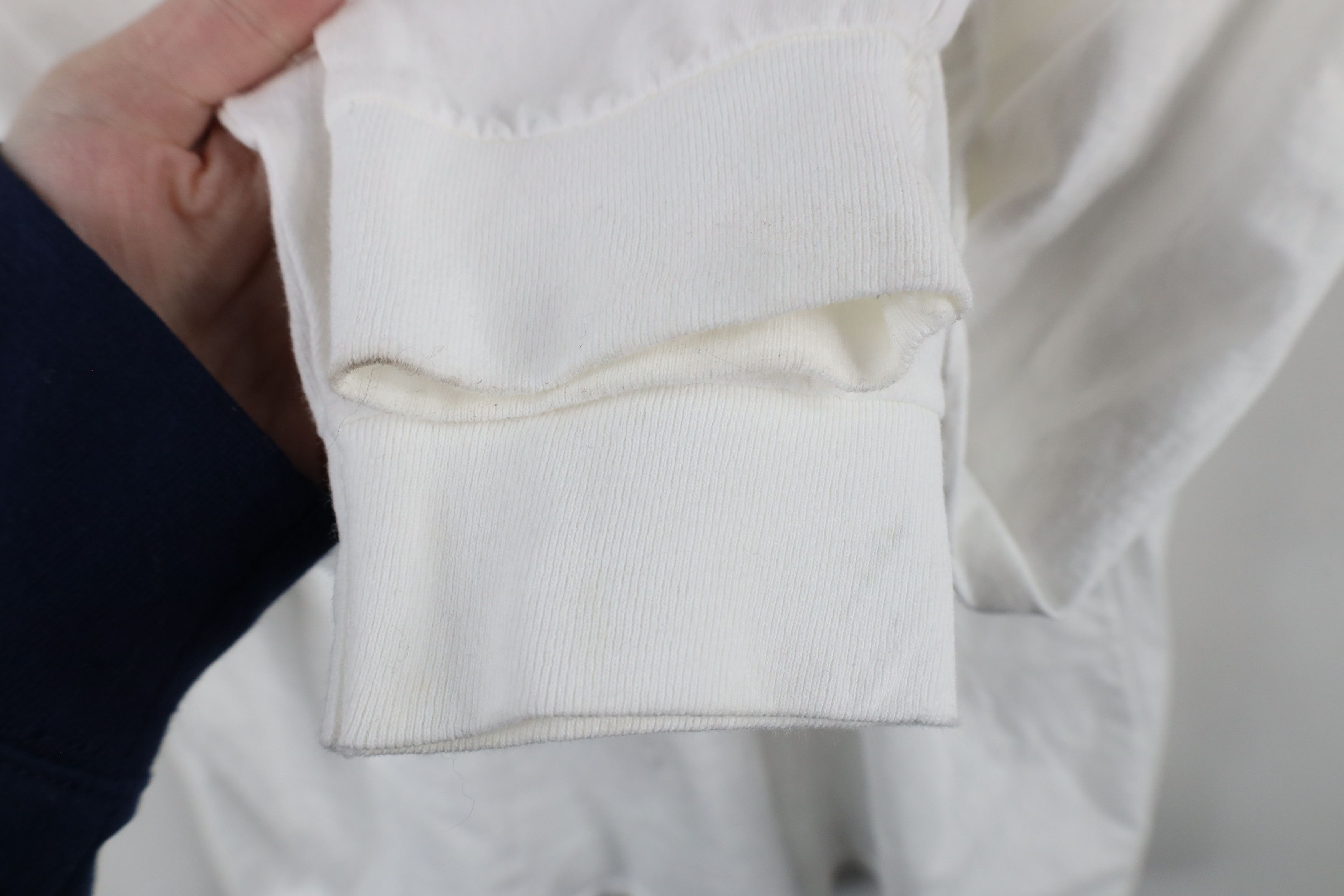 Vintage Vintage 90s Streetwear Cotton Long Sleeve T-Shirt White Size US XXL / EU 58 / 5 - 7 Thumbnail