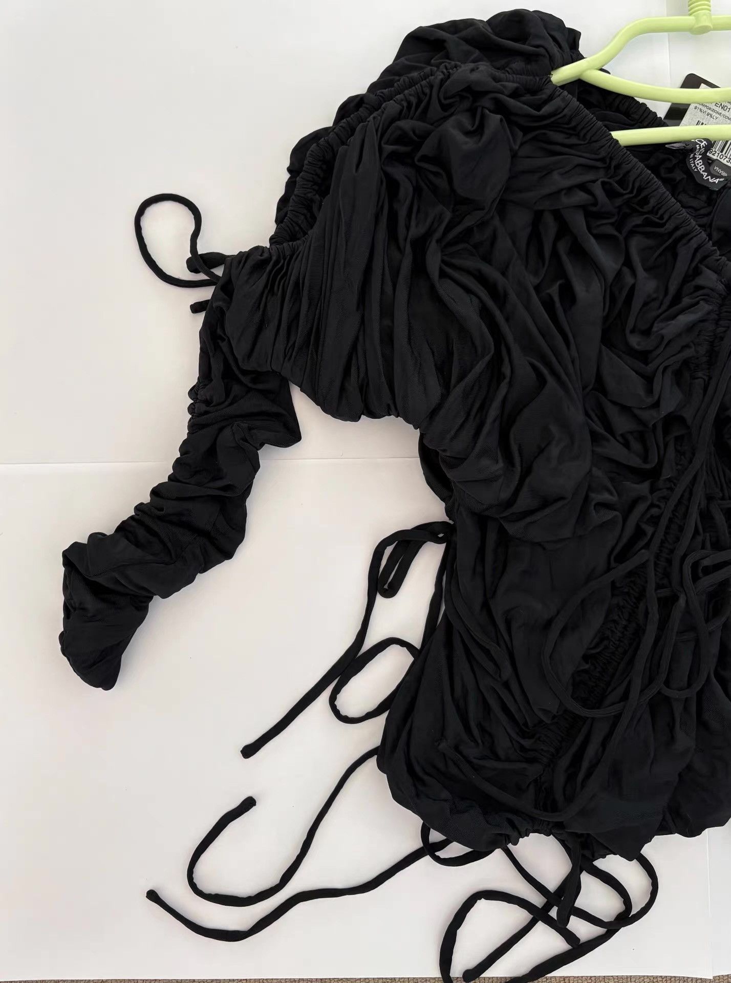 Dolce & Gabbana Dolce & Gabbana (DG) 2003SS Lace-Up Draped Top Ｑ21 Size M / US 6-8 / IT 42-44 - 2 Thumbnail
