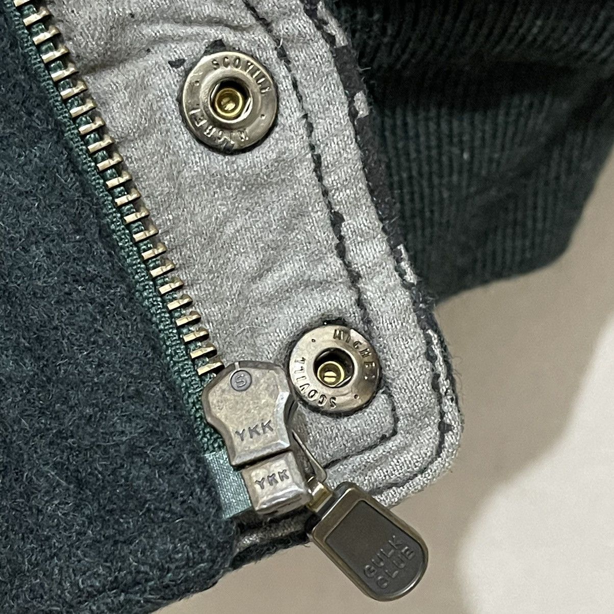 Designer × Vintage Vintage 90s Gulk Club For Nice Man Wool Bomber Jacket Size US M / EU 48-50 / 2 - 14 Thumbnail