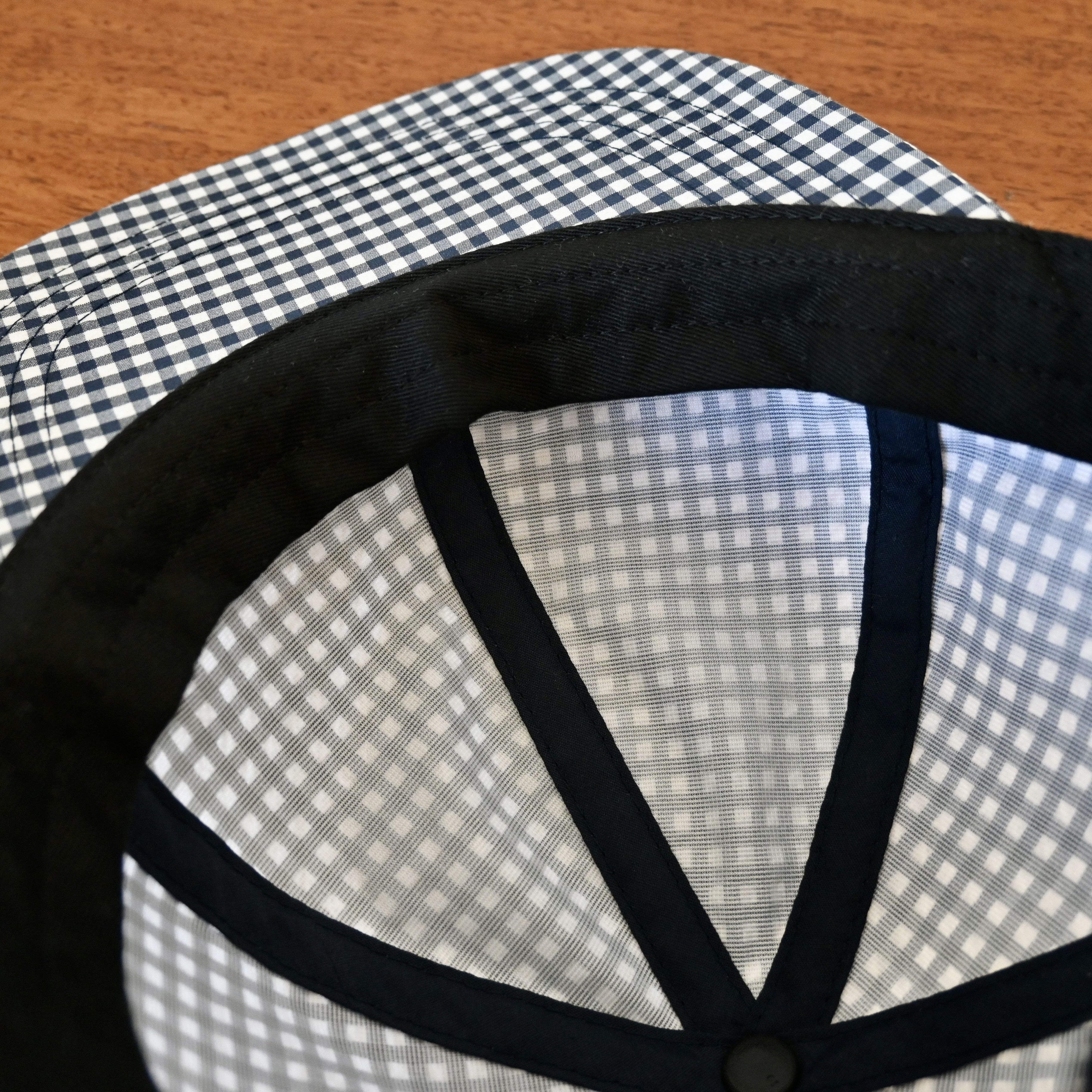 Beams Plus BEAMS Plus gingham seersucker 6 panel hat, made in Japan Size ONE SIZE - 9 Thumbnail