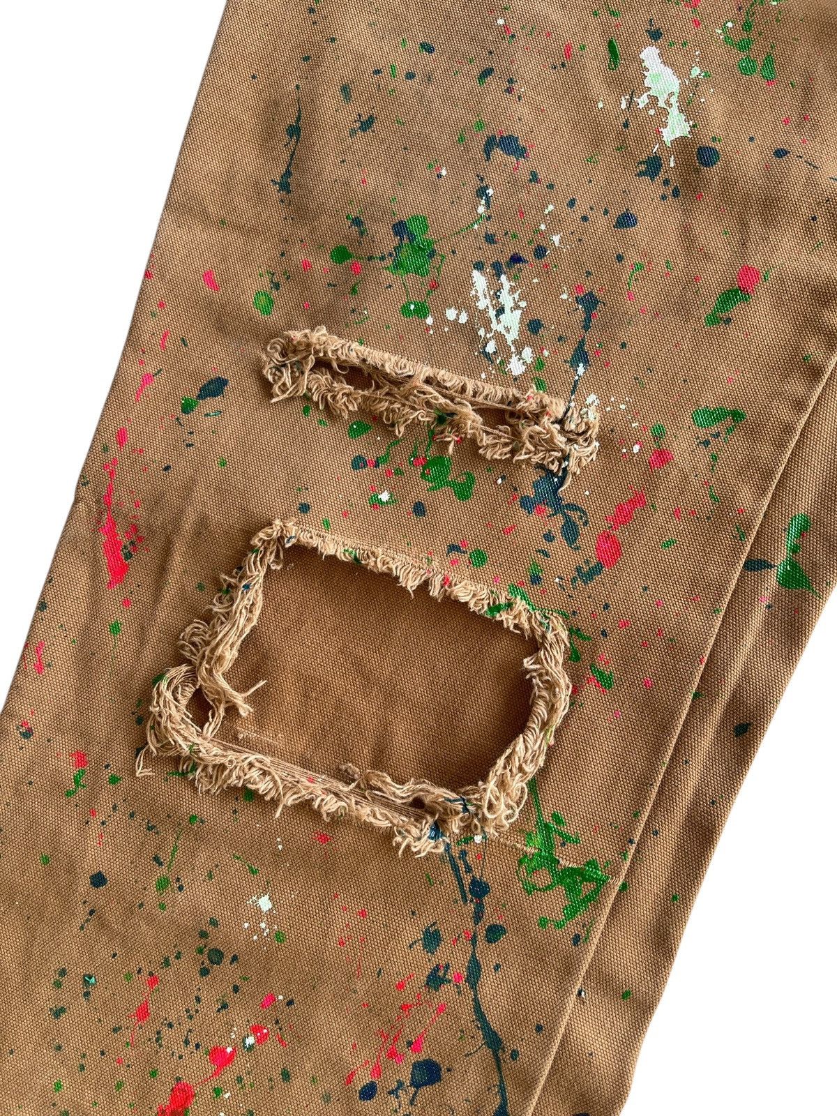 Vintage Dickies Paint Splatter Duck Fabric Distressed Carpenter Size US 33 - 18 Thumbnail
