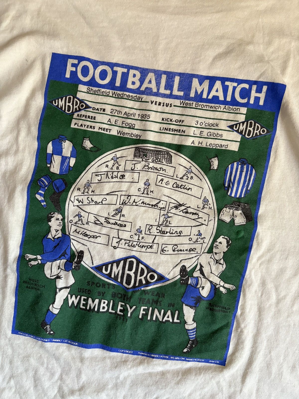 Umbro Vintage 80s Umbro Sheffield West Bromwich Tribute Football Size US M / EU 48-50 / 2 - 8 Thumbnail