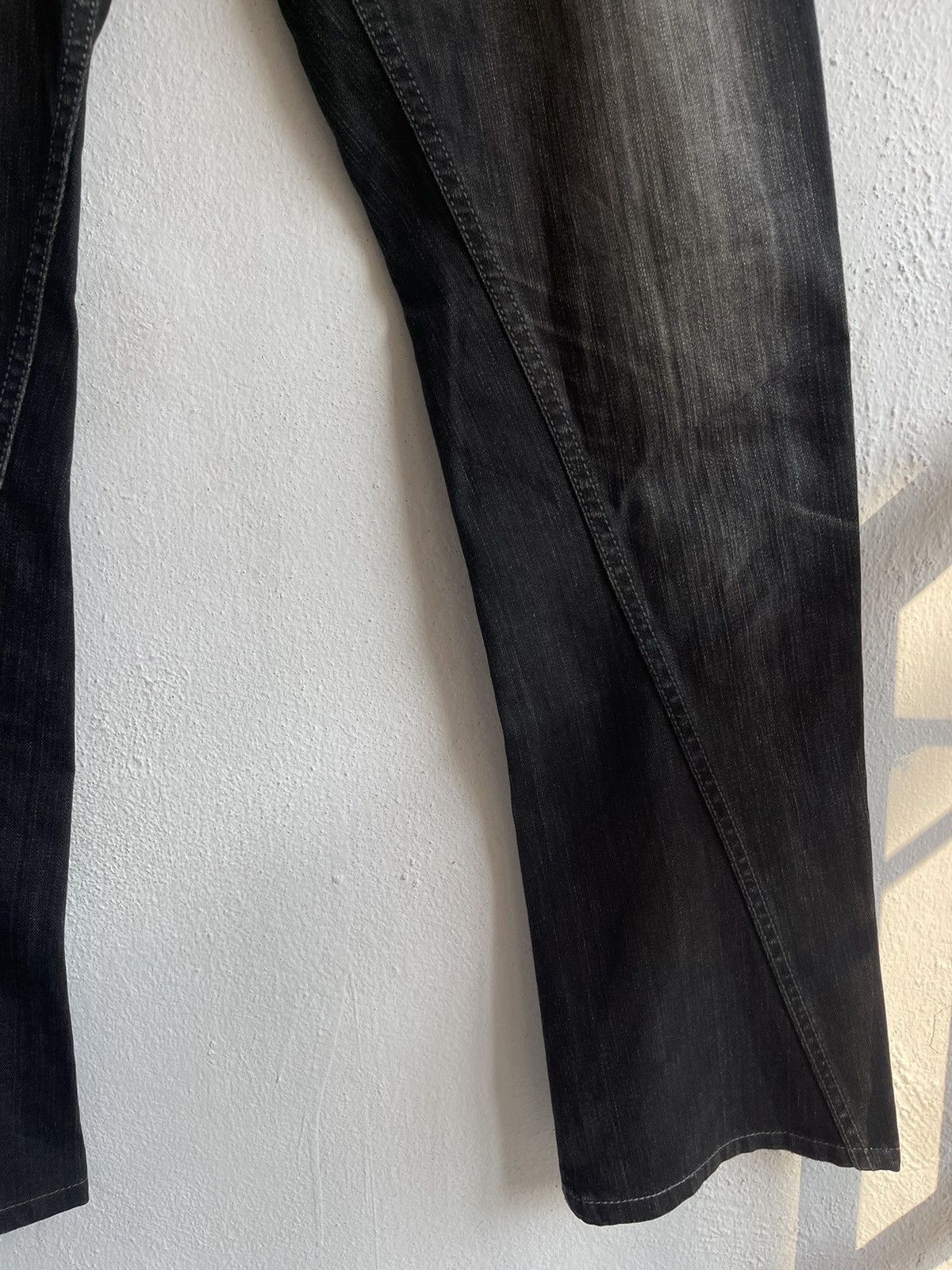 Japanese Brand × Le Grande Bleu (L.G.B.) × Morgan Homme 90s Flare Morgan De Toi Homme Spiral Cut Denim Jeans Size US 32 / EU 48 - 11 Thumbnail