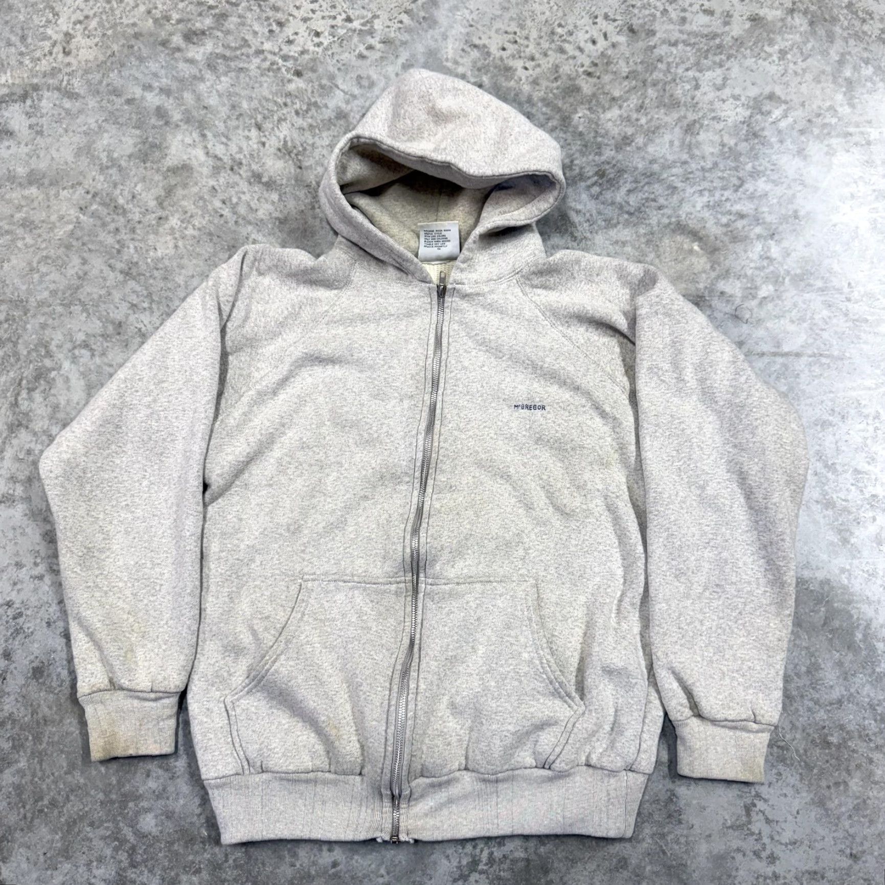 McGregor McGregor Hoodie Mens XL Gray Full Zip Thermal Lined Sweatshirt 80s Vintage Full Zip Pockets Embroidered Logo Zipper Size US XL / EU 56 / 4 - 2 Thumbnail