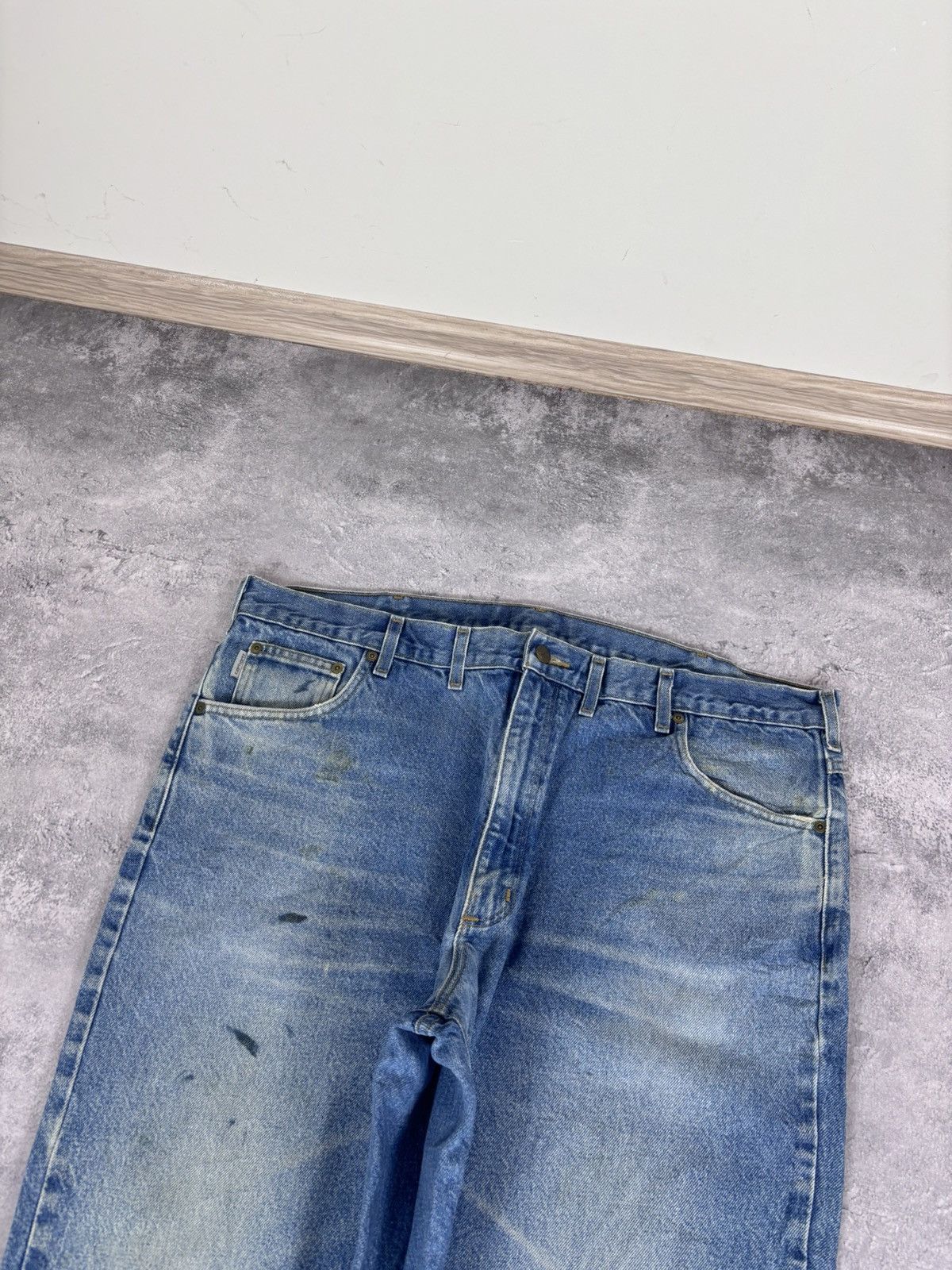 Carhartt Vintage Carhartt Men’s Denim Jeans Faded Light Blue Workwear Size US 44 / EU 60 - 14 Thumbnail