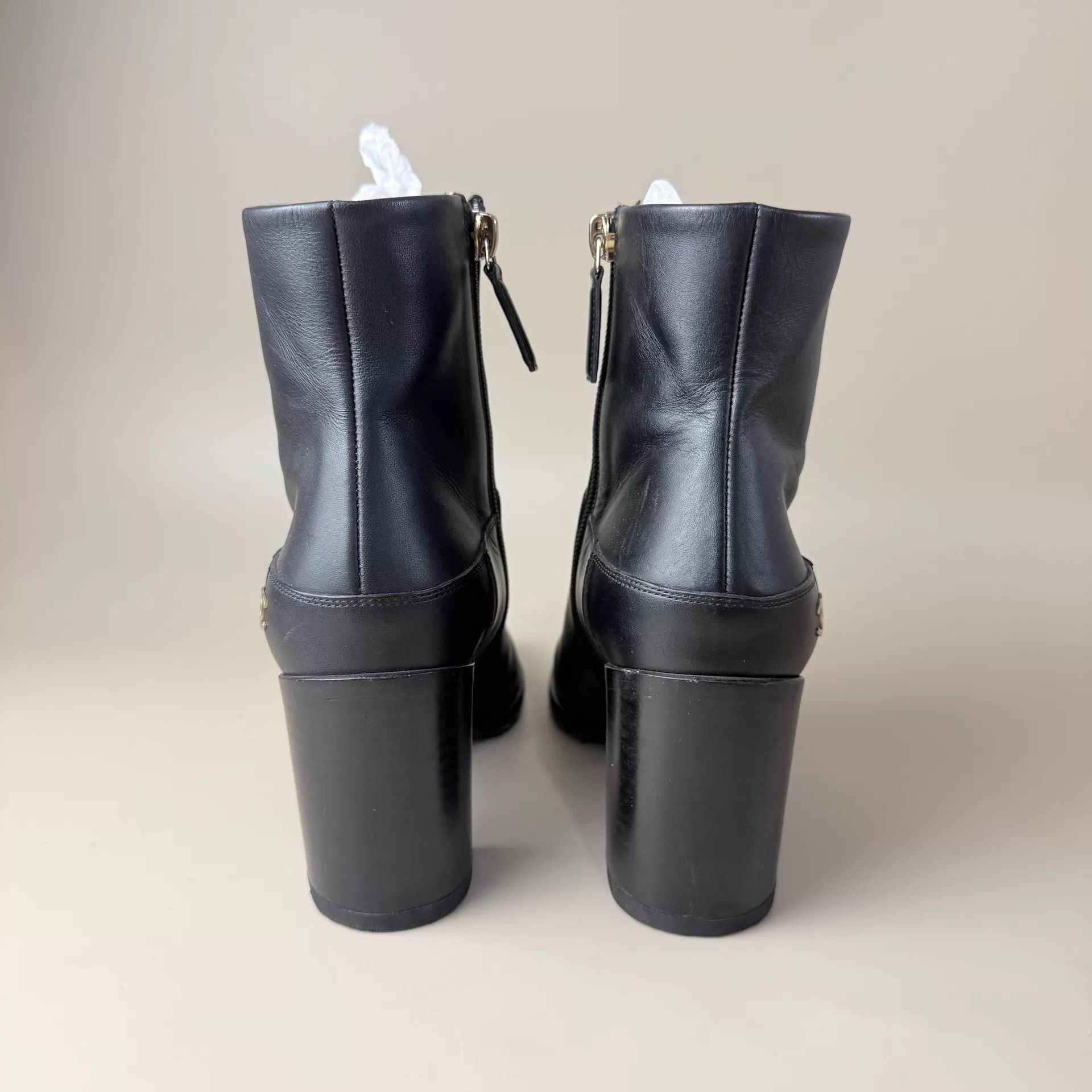 Chanel Chanel Black & Gold CC Zip Short Boots EUR 36 Size US 5.5 / IT 35.5 - 3 Thumbnail