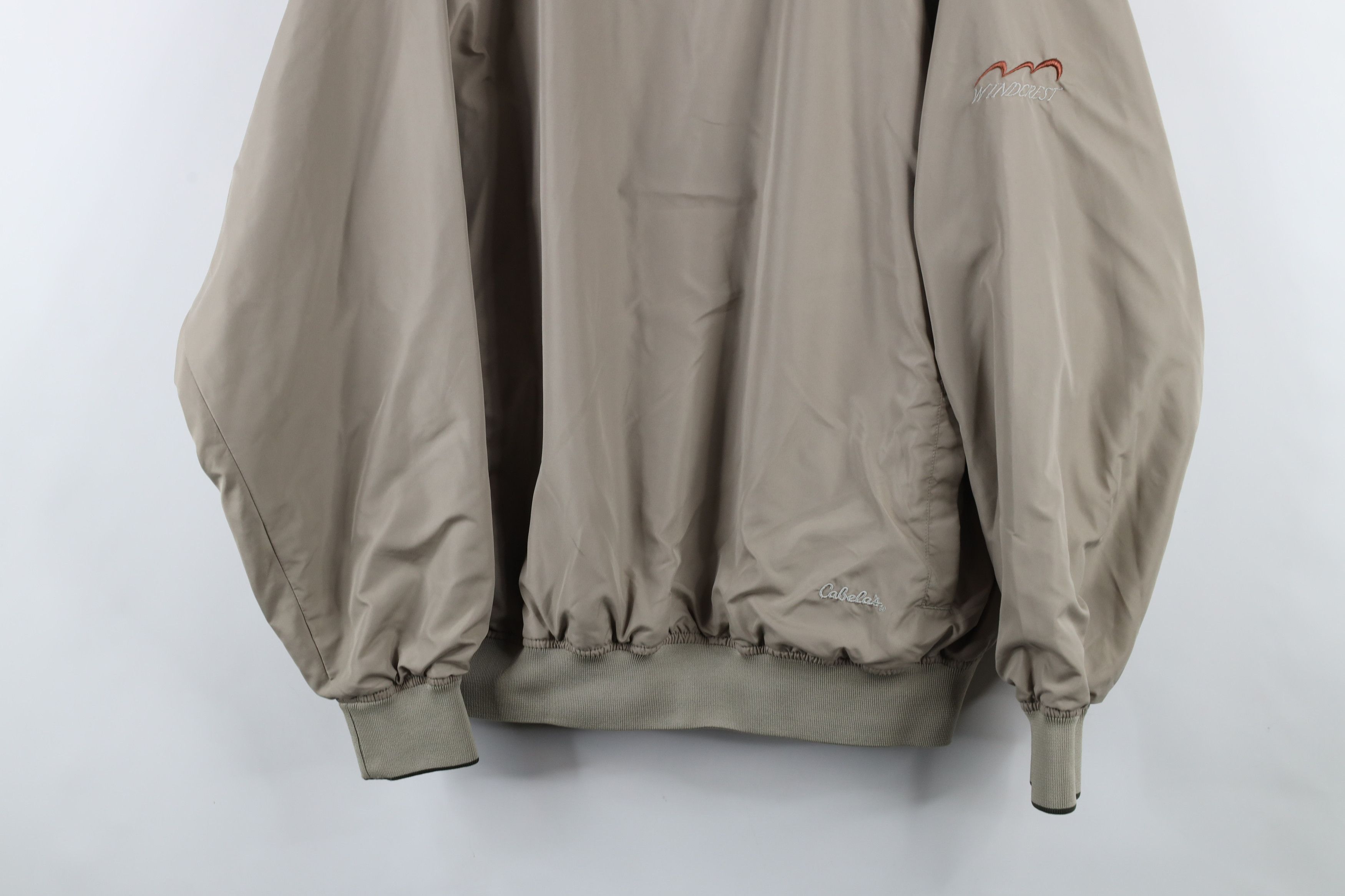 Cabelas × Vintage Vintage Cabelas Spell Out Pullover Windbreaker Jacket Beige Size US L / EU 52-54 / 3 - 3 Thumbnail