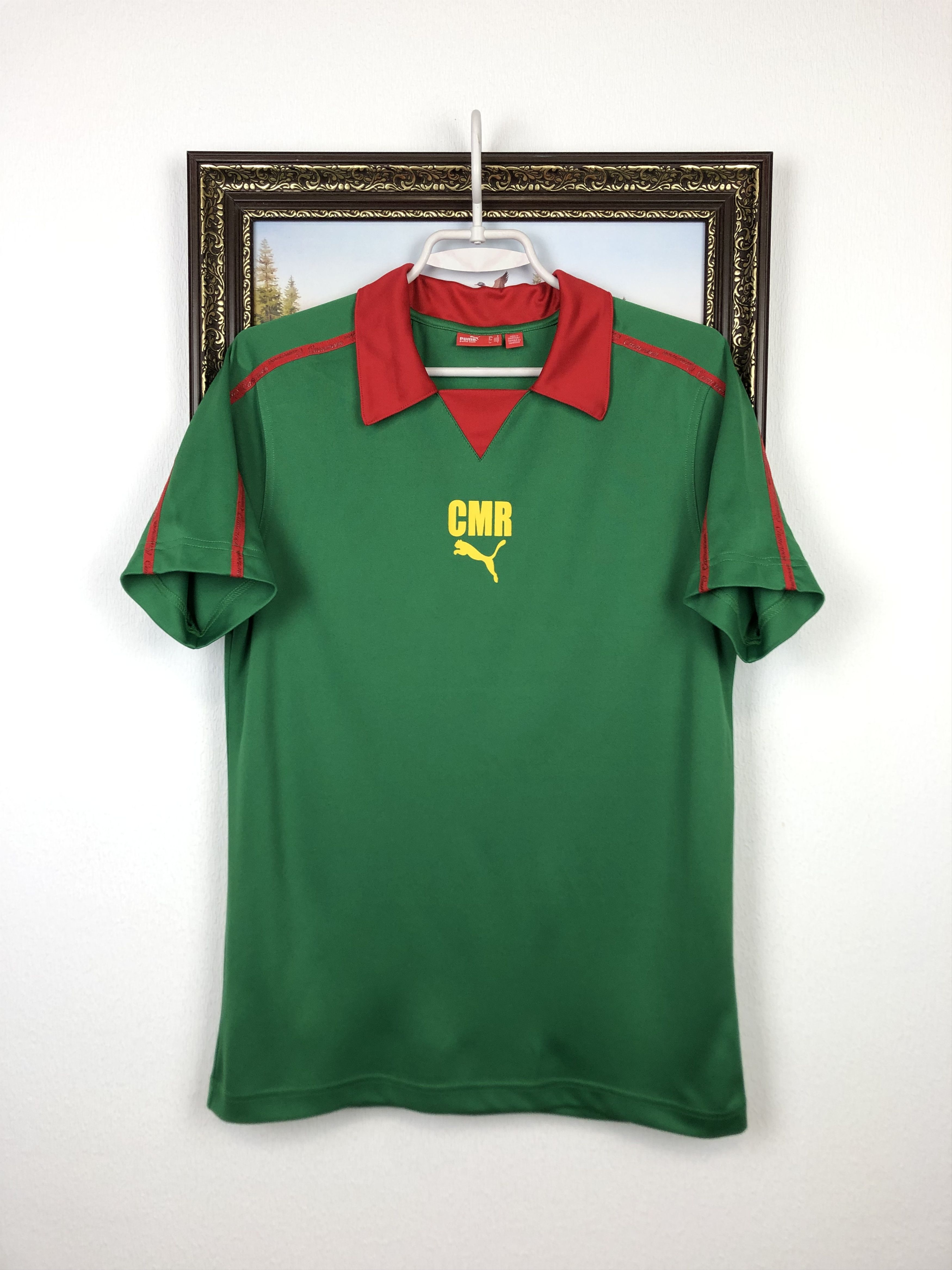 Puma Vintage Cameroon Football Shirt Soccer Jersey Tee Hype Size US S / EU 44-46 / 1 - 1 Thumbnail